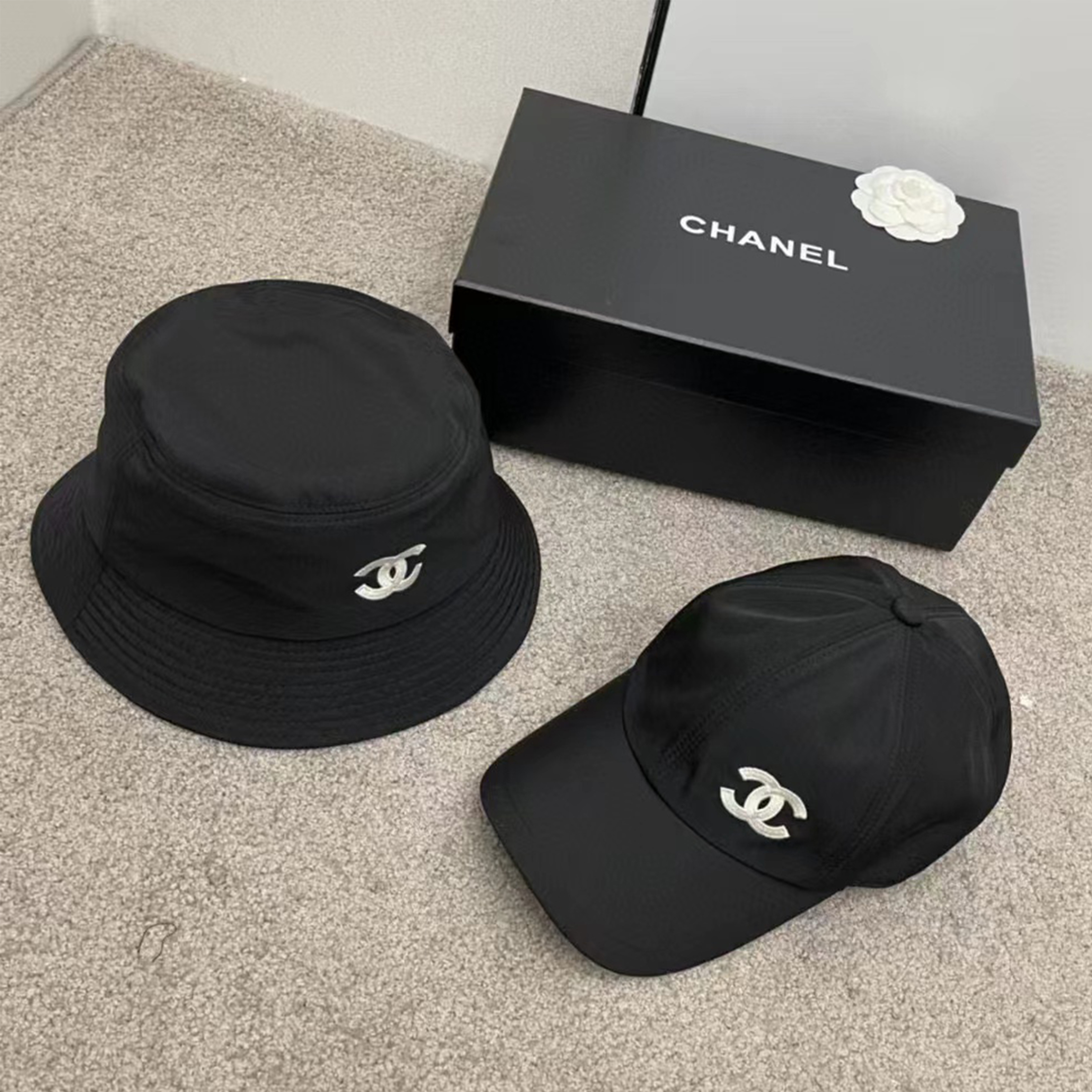 NIGO Chanel Men's Women's Summer Black Embroidered Logo Fisherman's Hat Fashion Casual Baseball Cap #nigo71497