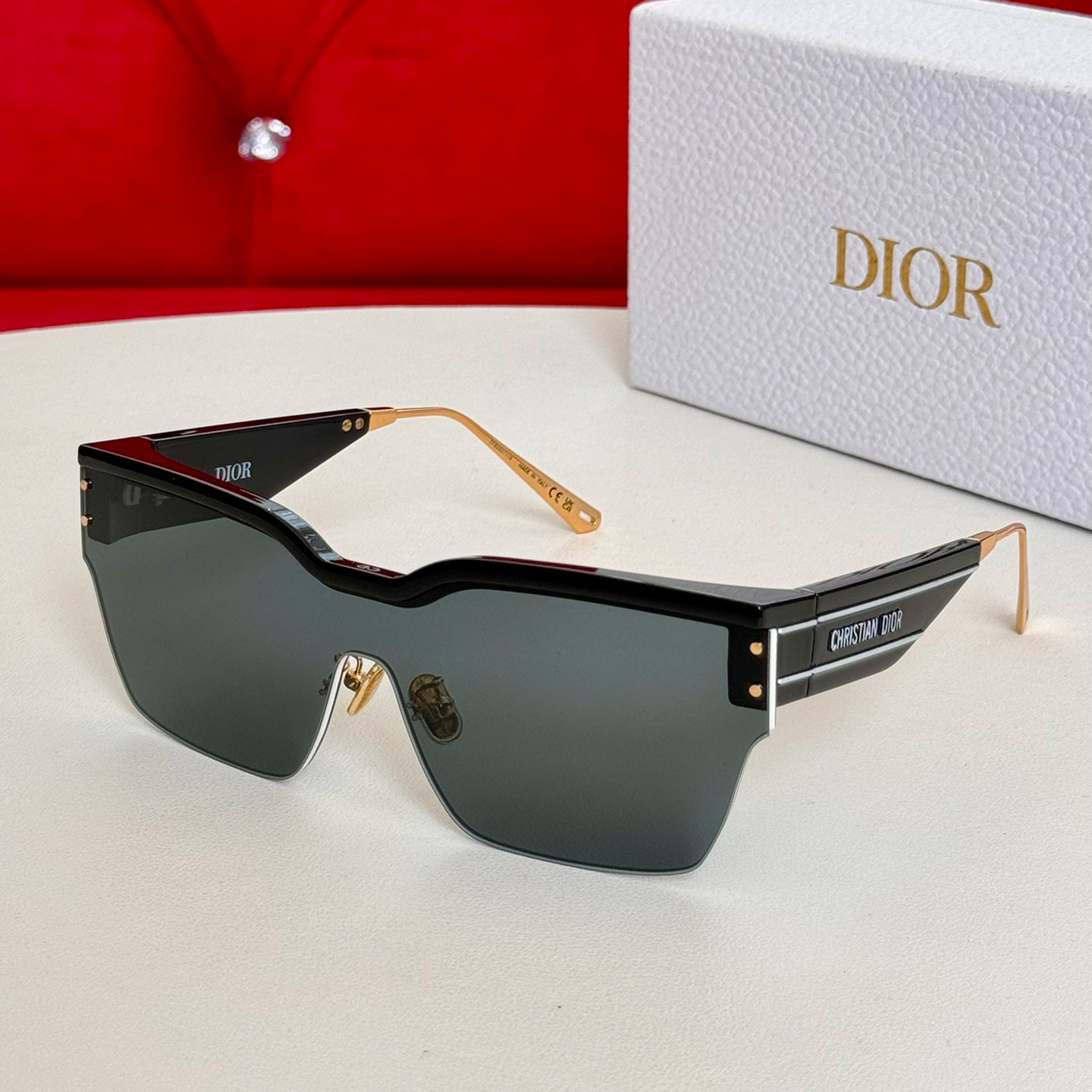 NIGO Dior Club M4u Sunglasses Women's Summer Solid Color Logo Square Casual Glasses #nigo71551