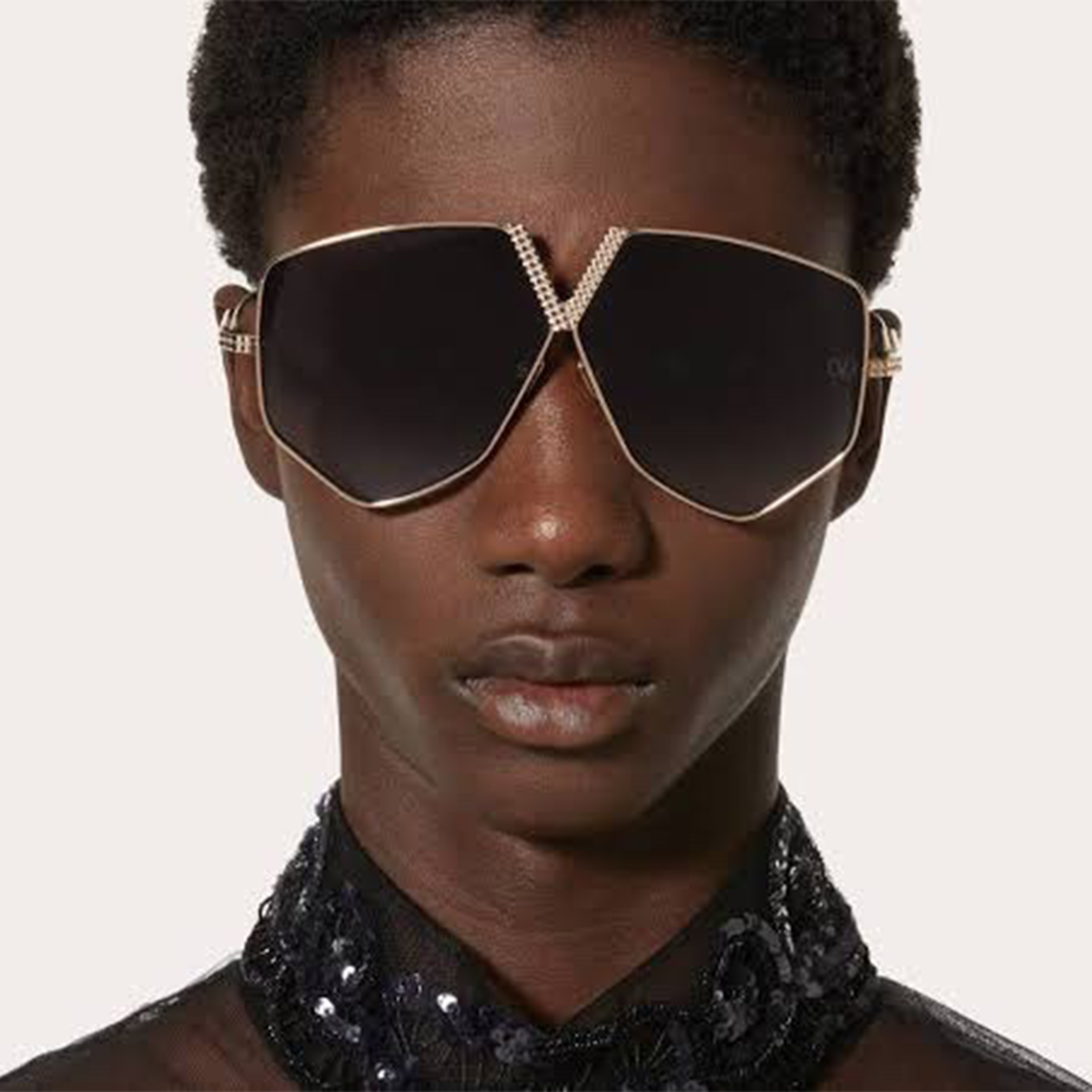 NIGO Valentino Women's Men's Sunglasses V Letter Multicolor Vintage Metal Iconic Oversized Style Rice Aviator Glasses Ngvp #nigo9146