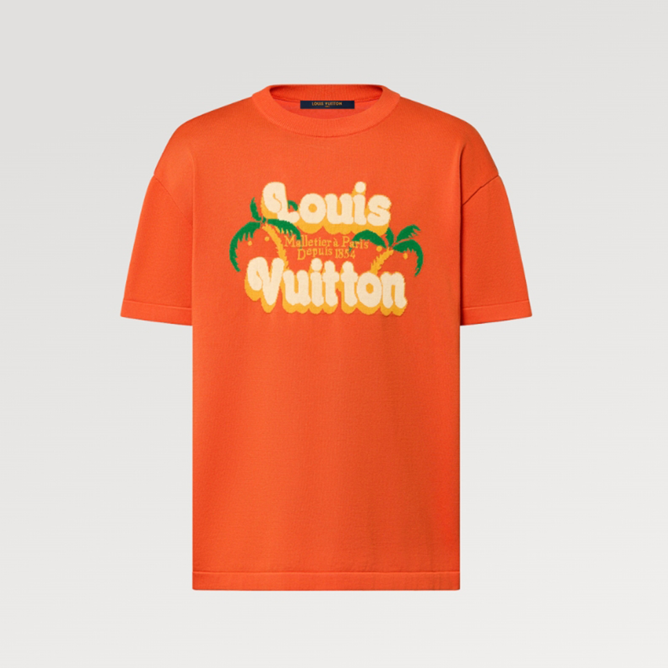 NIGO Louis Vuitton Men's Letter Logo Pattern Round Neck Pullover Summer Solid Color Cotton Short Sleeve T-Shirt #nigo71535