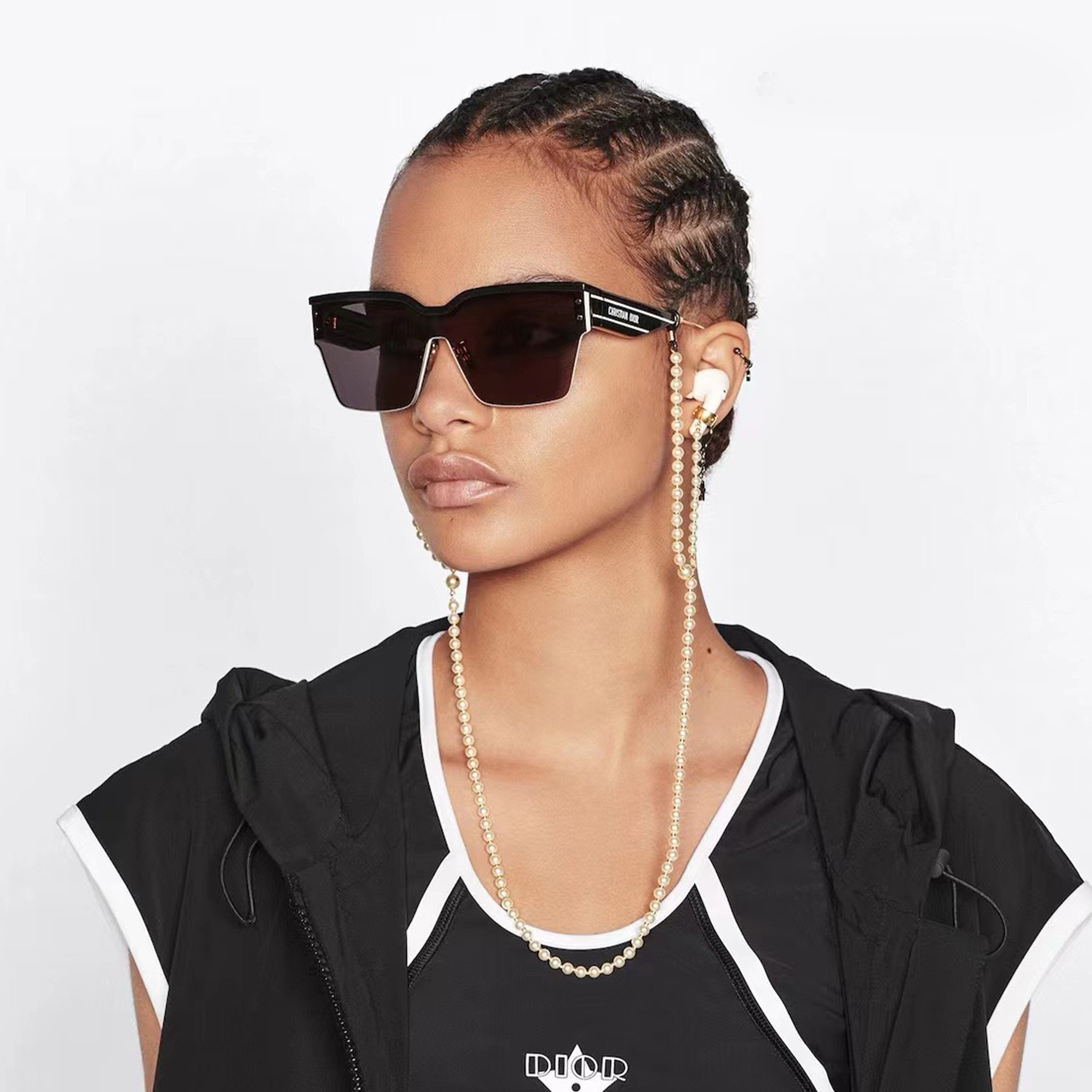 NIGO Dior Club M4u Sunglasses Women's Summer Solid Color Logo Square Casual Glasses #nigo71551