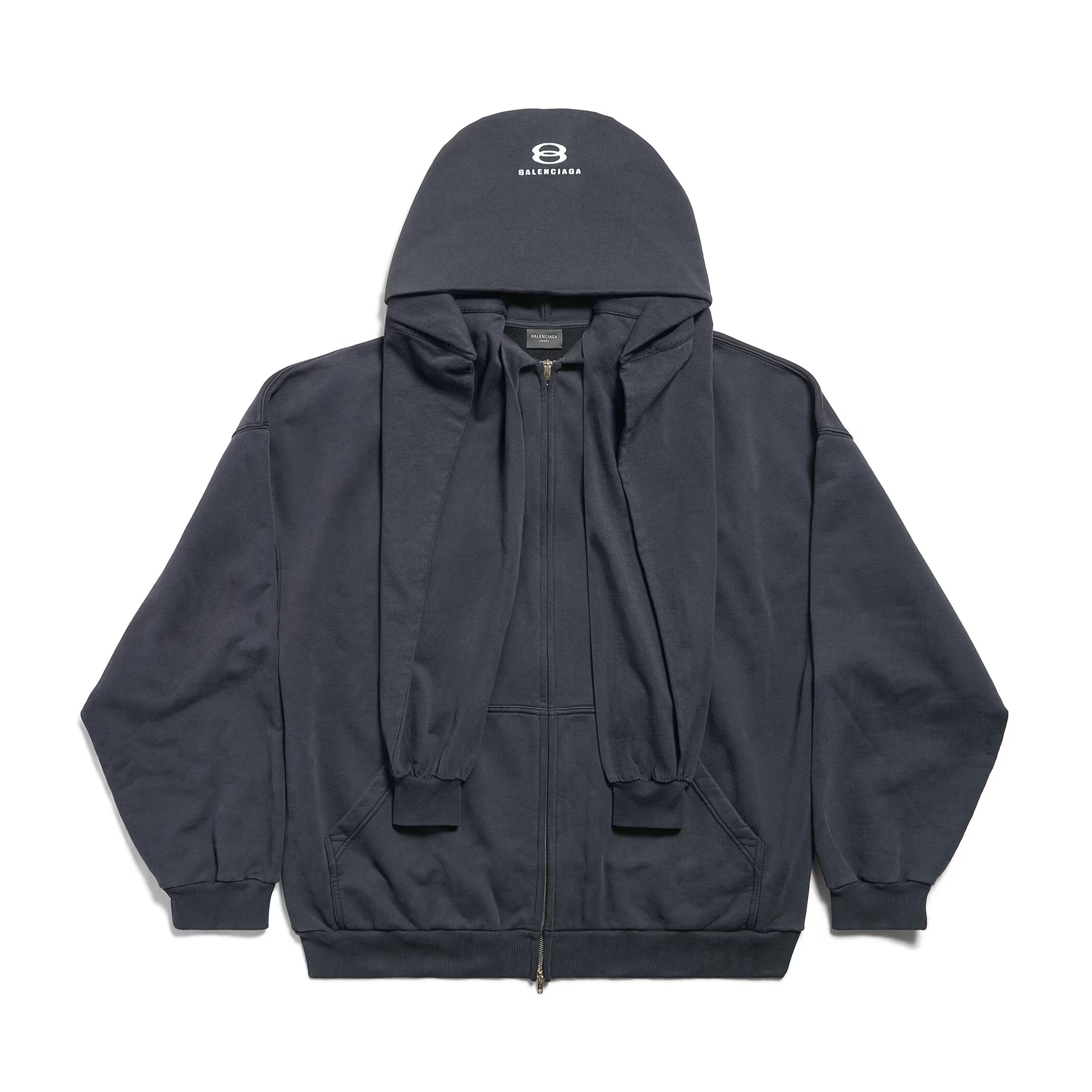 NIGO Balenciaga Men's Women's Spring And Autumn Cotton UNITY Sports Icon Incognito Zipper Patchwork Loose Long Sleeve Hoodie Sweatshirt Ngvp #nigo9197