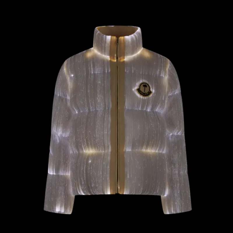NIGO Moncler Men's Women's Solid Color Stand Up Collar Illuminated With Lights Long Sleeve Short Fit Pufferfish Down Jacket #nigo71543