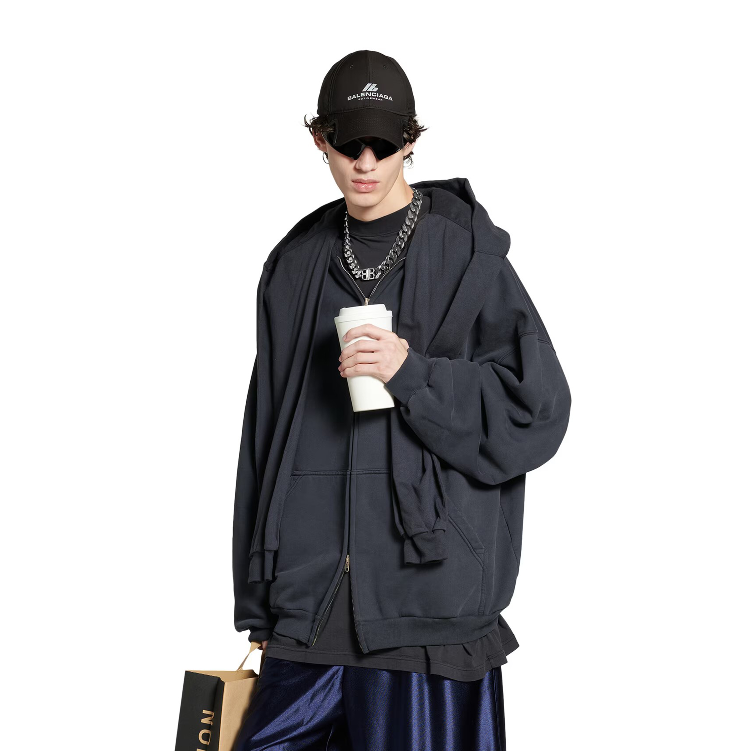 NIGO Balenciaga Men's Women's Spring And Autumn Cotton UNITY Sports Icon Incognito Zipper Patchwork Loose Long Sleeve Hoodie Sweatshirt Ngvp #nigo9197