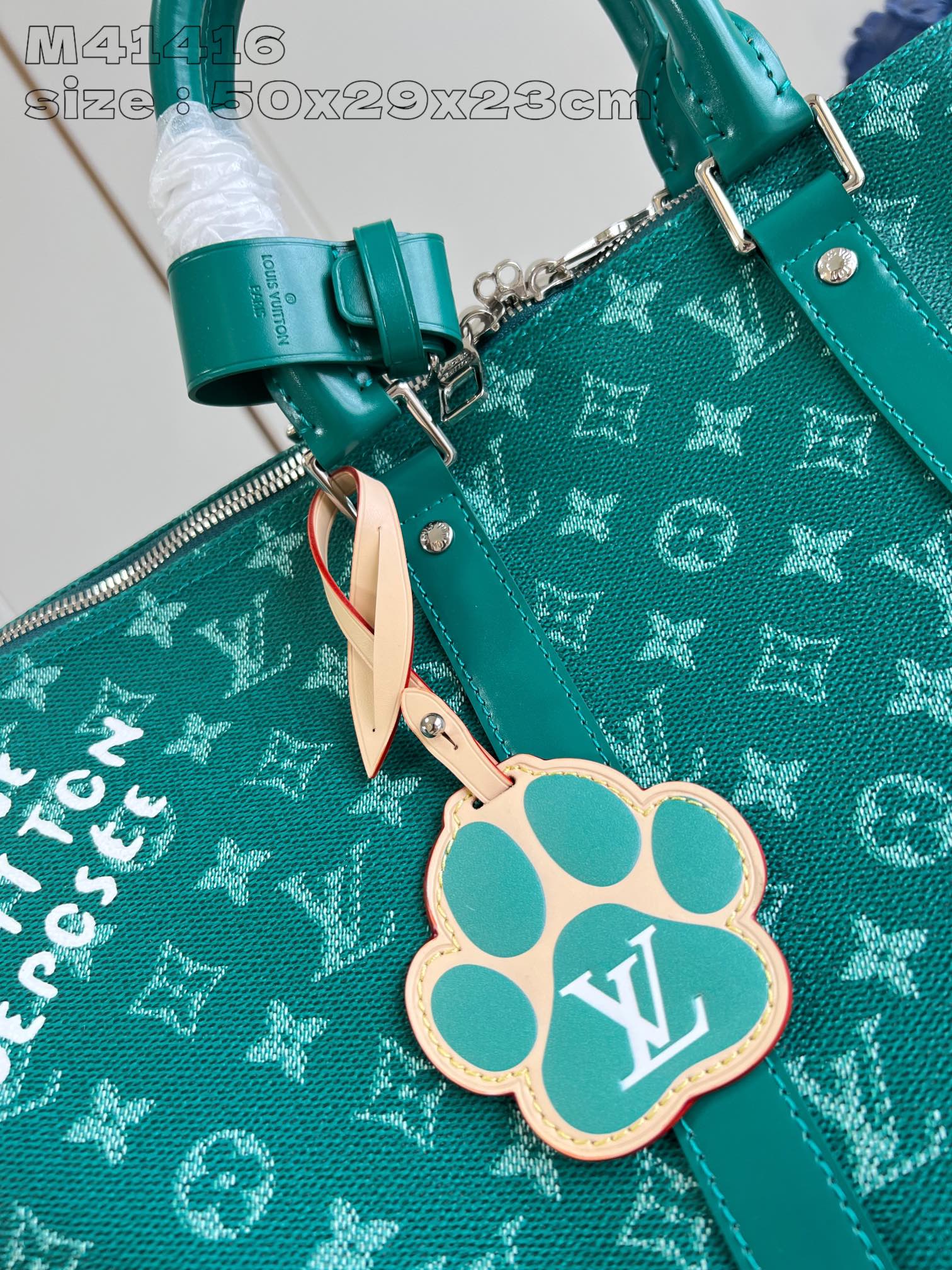 NIGO Louis Vuitton KEEPALL BANDOULIÈRE 50 Men's Detachable Adjustable Shoulder Strap Zipper Closure Coated Canvas Quilted Leather Single Shoulder Crossbody Handbag Travel Bag Bags #nigo72885