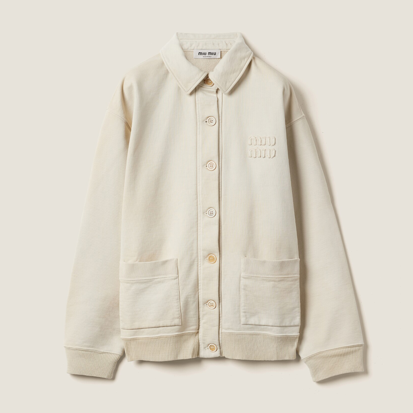 NIGO MiuMiu Women's Solid Color Embroidered Letter Logo Printed Single Breasted Lapel Loose Jacket #nigo72881