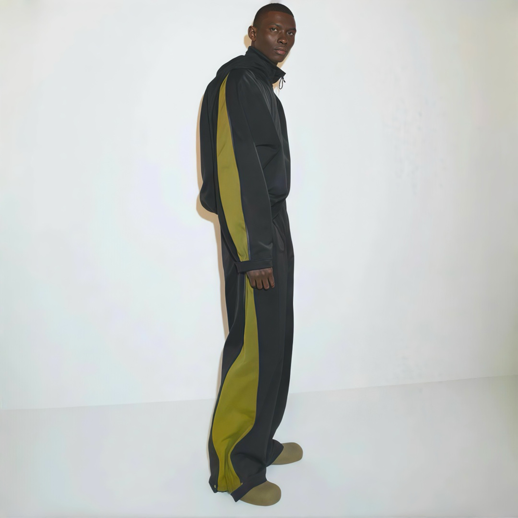 NIGO Bottega Veneta Colorblocked Zipper Drawstring Loose Hooded Jacket Casual Pants Suit Set Ngvp #nigo6874