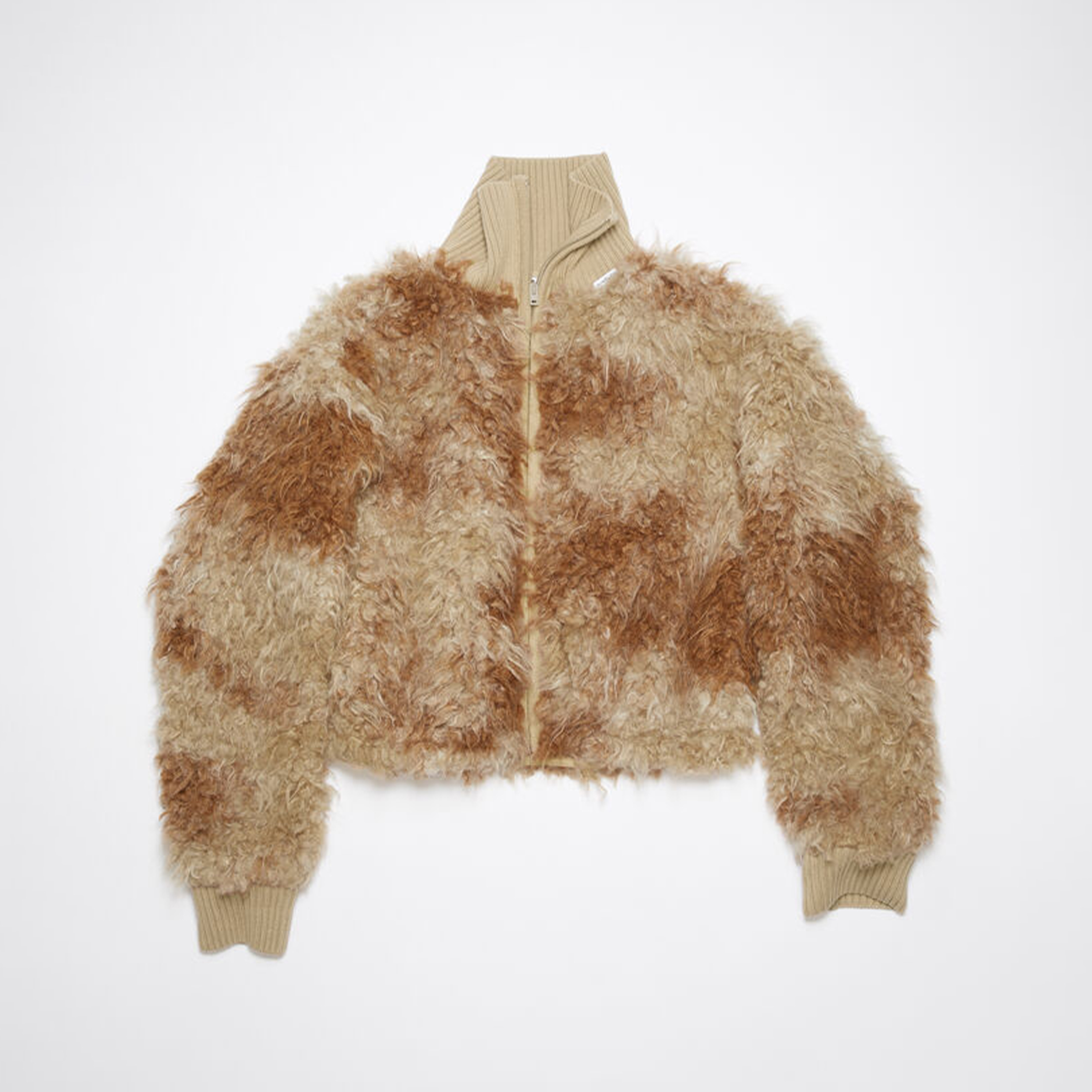 NIGO Acne Studios Women's Fall and Winter High Neck Plush Pilot Jacket Coat Halo Plush Zipper Jacket Ngvp #nigo6741