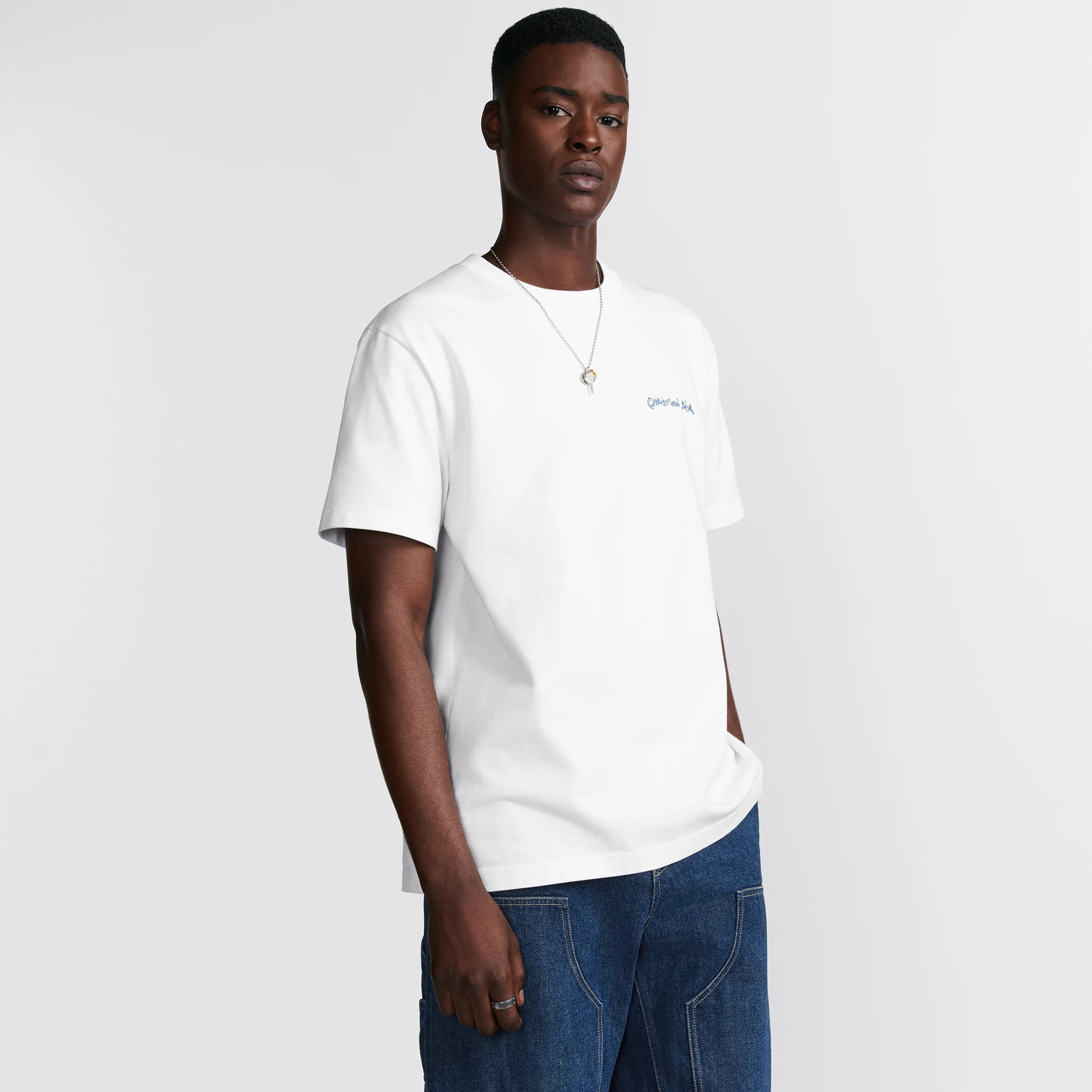 NIGO Dior Men's Summer Solid Color Embroidered Letter Logo Round Neck Cotton Short Sleeve T-Shirt #nigo72899