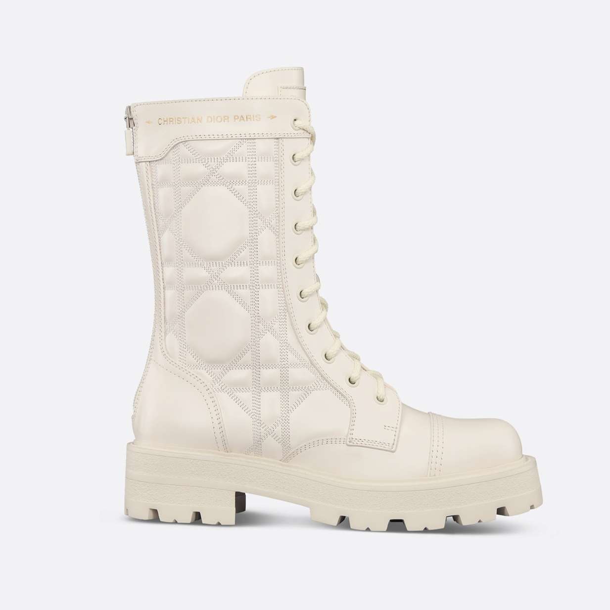 NIGO Dior Women's Autumn And Winter Solid Color Leather D-Unit Ankle Boots Round Toe Lace Up Thick Bottom Casual Short Boots Martin Boots Ngvp #nigo9199