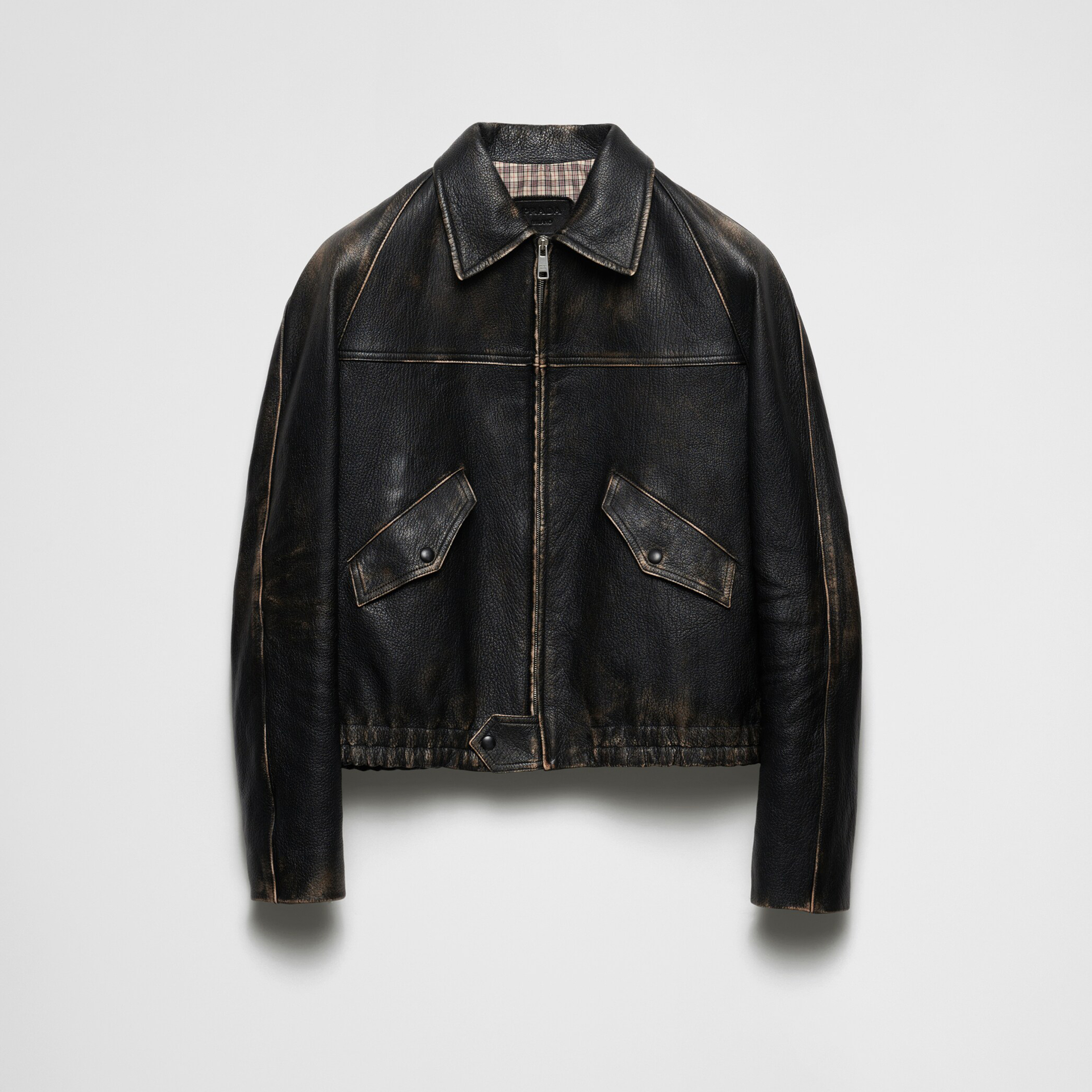 NIGO Prada Men's Women's Autumn And Winter Retro High Street Biker Wind Leather Jacket Lapel Zipper Jacket Coat Ngvp #nigo8946