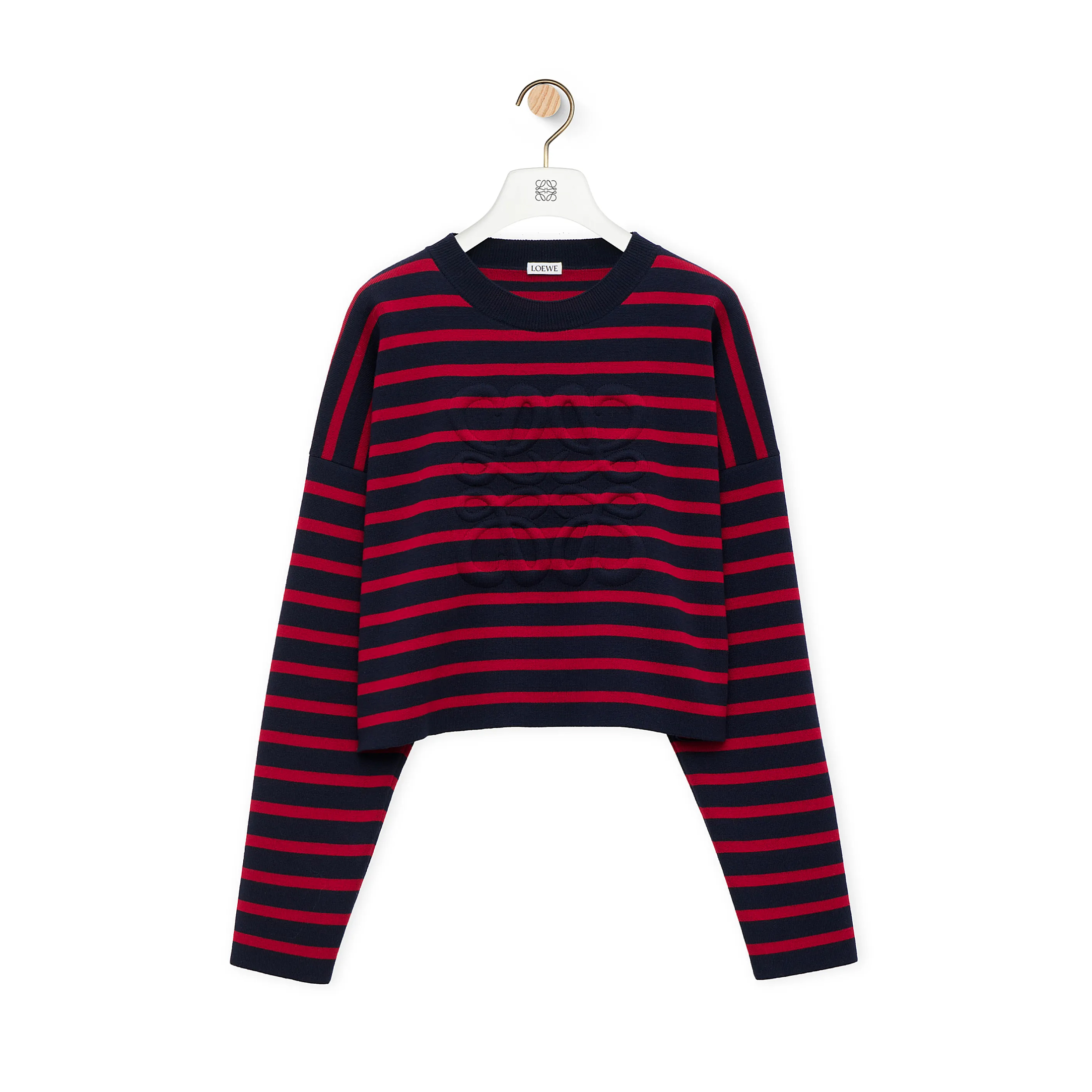 NIGO Women's Autumn and Winter Wool Anagram Sweater Striped Colorblocking Knitted Fashion Classic Logo Hundred Casual Knit Sweater Pullover Sweater #nigo71576