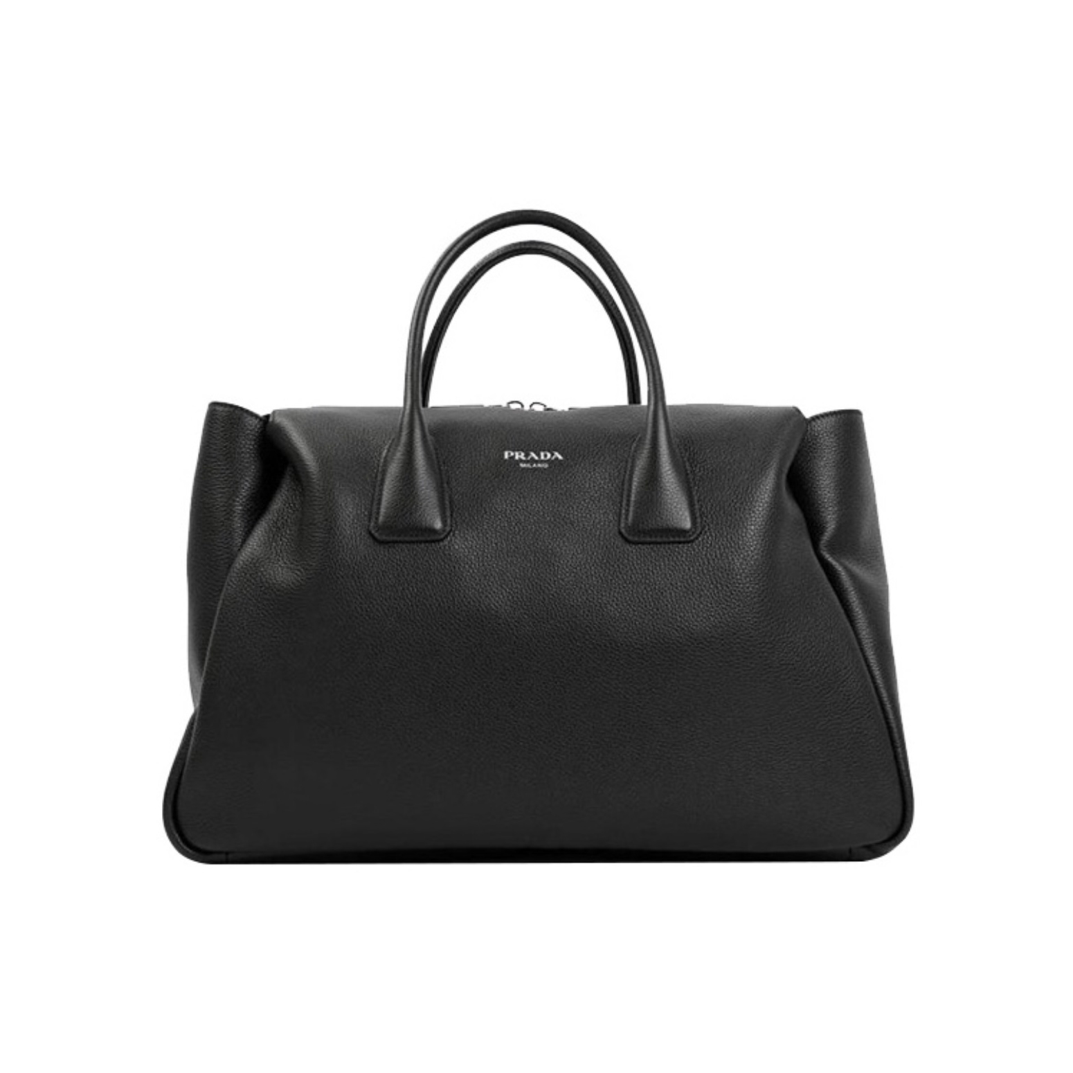 NIGO Prada Men's Solid Color Monogram Logo Zipper Closure Leather Tote Travel Bag Bags #nigo72919