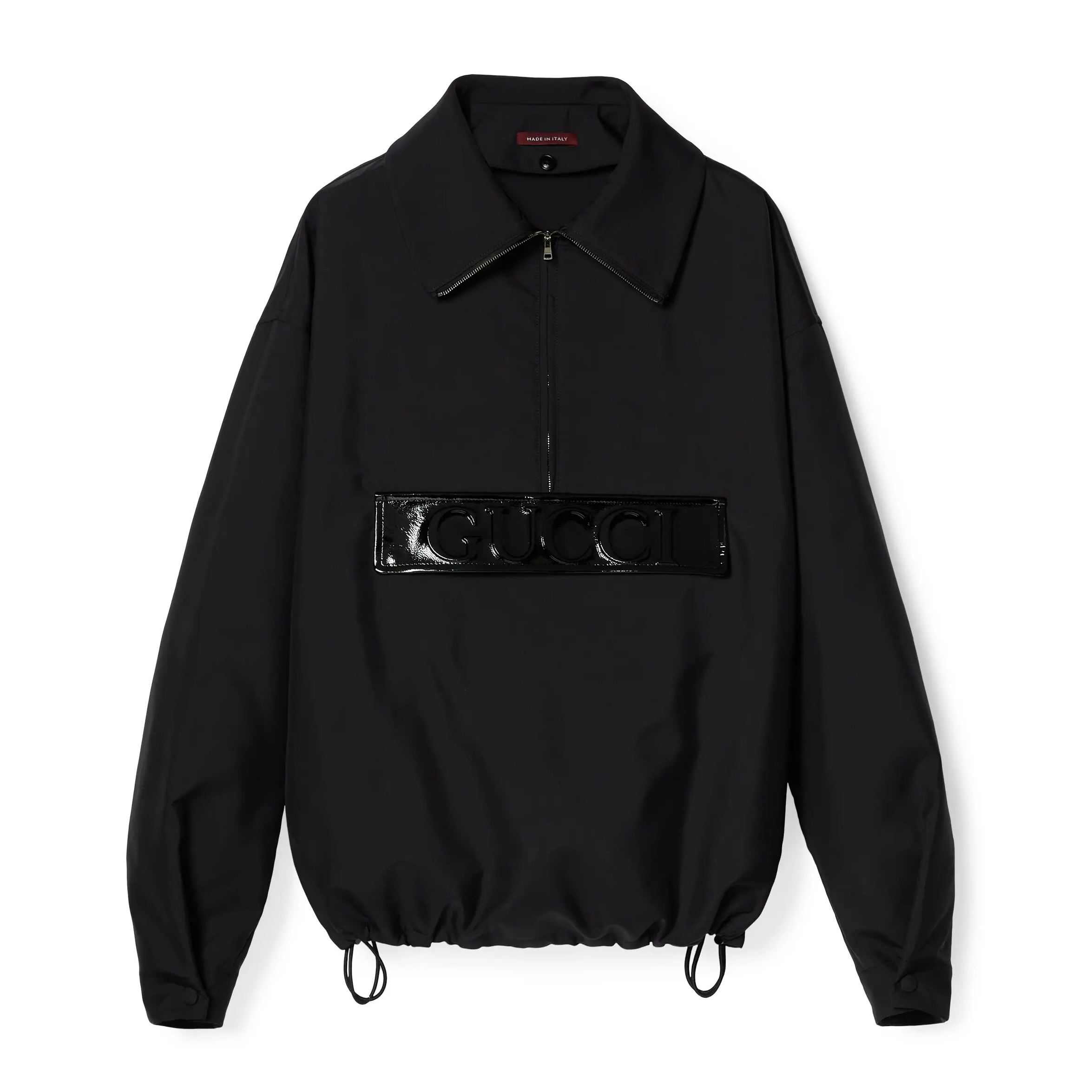 NIGO Gucci Women's Spring/Summer Solid Color Letter Logo Lapel Drop Shoulder Long Sleeve Half Zip Sweatshirt Jacket #nigo72915