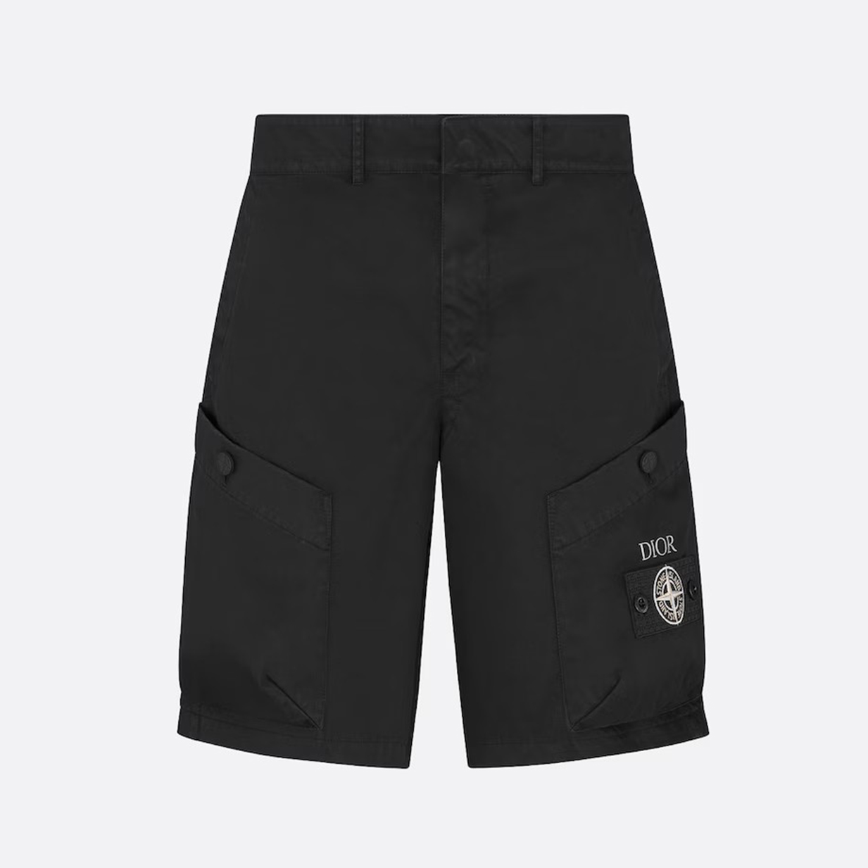 NIGO Dior Dior And Stone Island Men's Summer Solid Color Letter Logo Casual Fit Bermuda Shorts #nigo71585