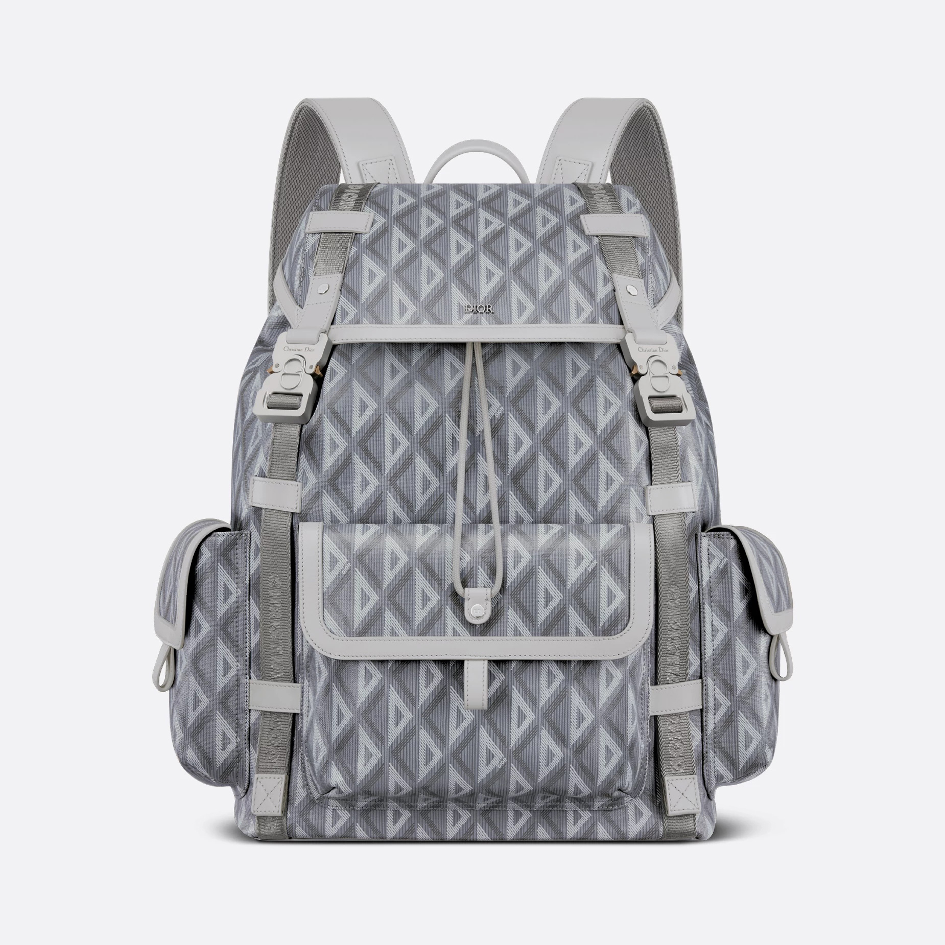 NIGO Dior Men's Solid Color Letter Printed Smooth Cowhide Leather Patchwork Canvas Backpack Shoulder Bag Bags #nigo72941