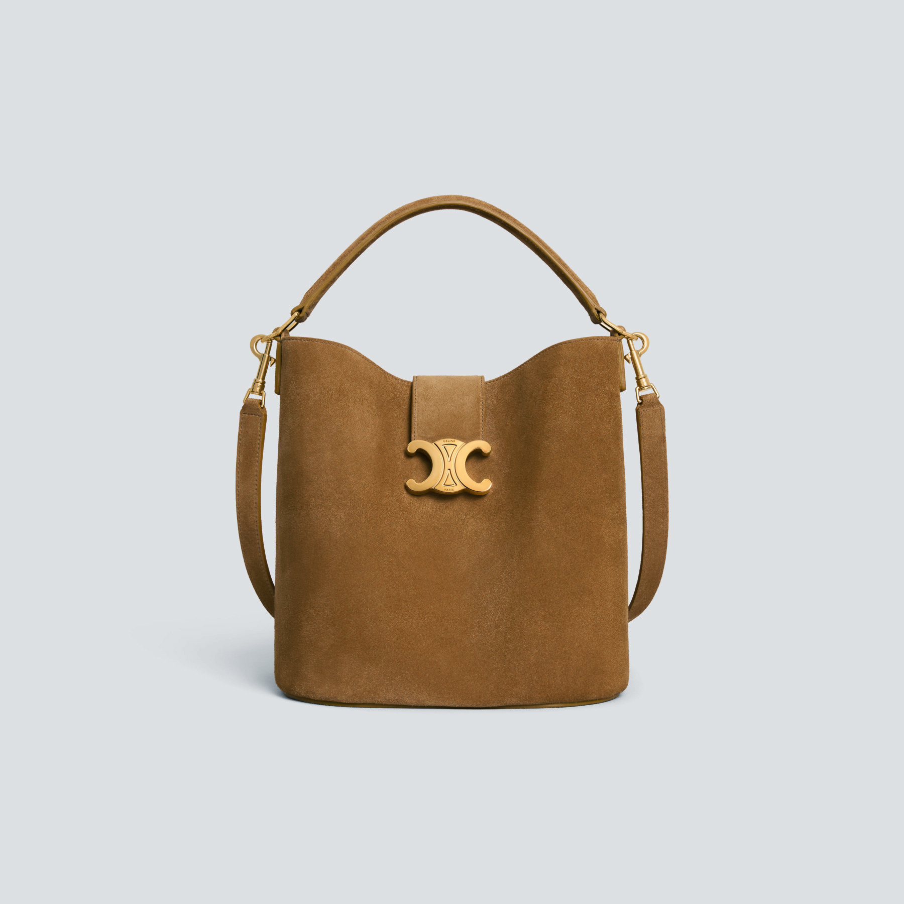 NIGO Celine Louise Medium Cowhide Suede Handbag Triumph Logo Fashion Casual Hundred Bucket Bag Bags #nigo71577