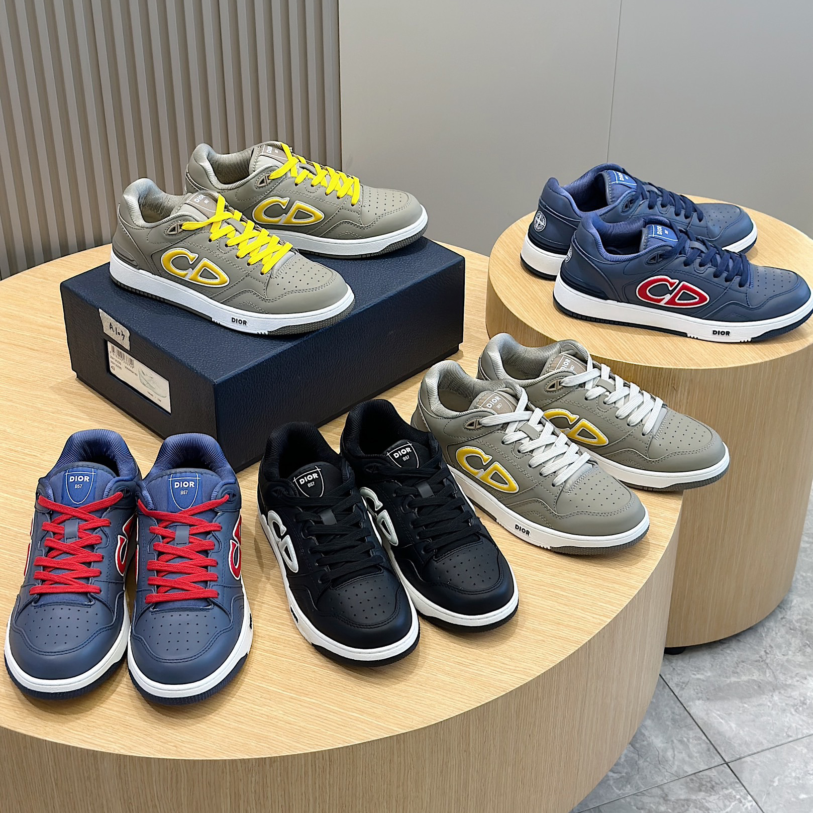 NIGO Dior And Stone Island B57 Low Top Sneakers Men's Women's Cowhide Leather Cd Logo Colorblocking Fashion Sneaker Lace-ups Shoes #nigo72934