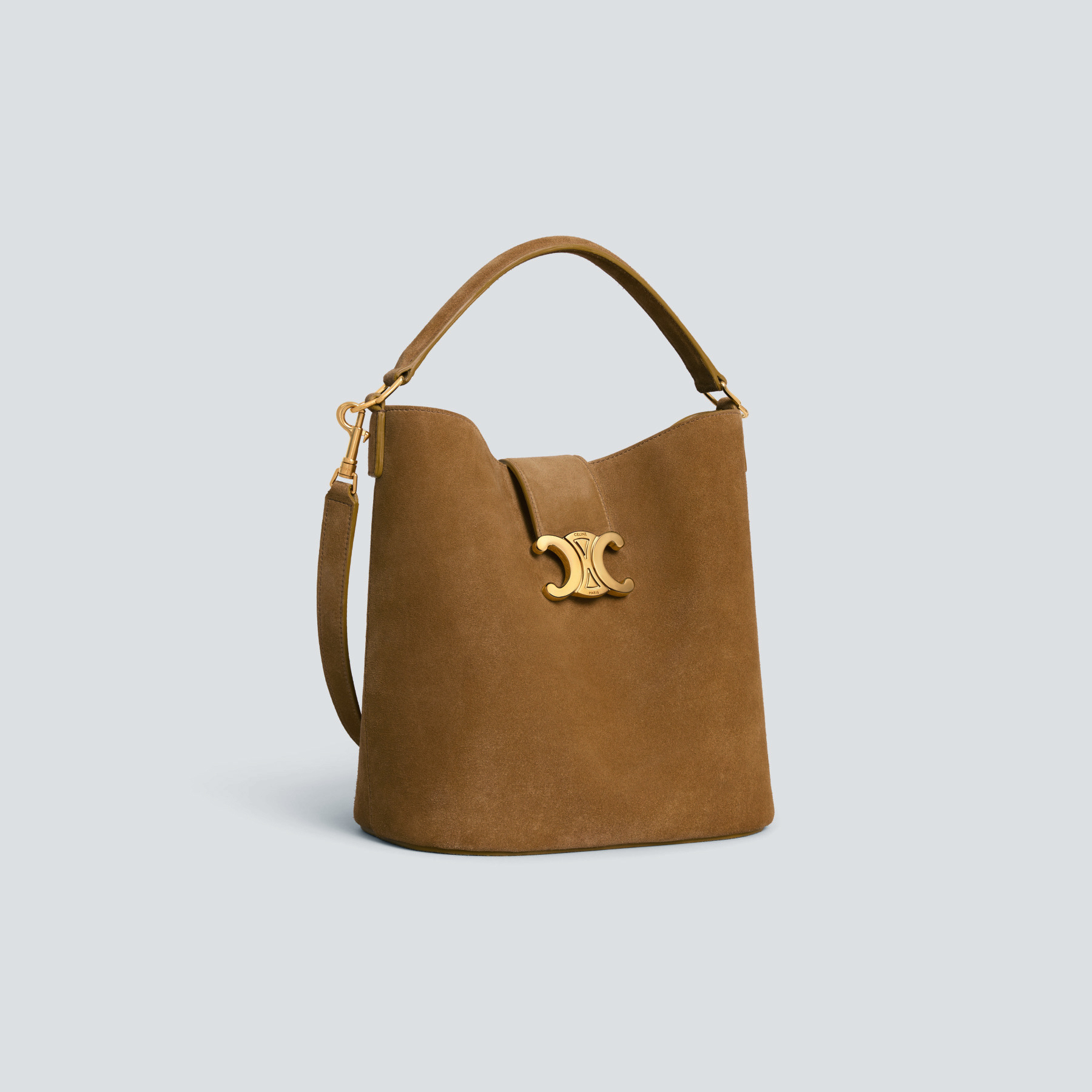 NIGO Celine Louise Medium Cowhide Suede Handbag Triumph Logo Fashion Casual Hundred Bucket Bag Bags #nigo71577