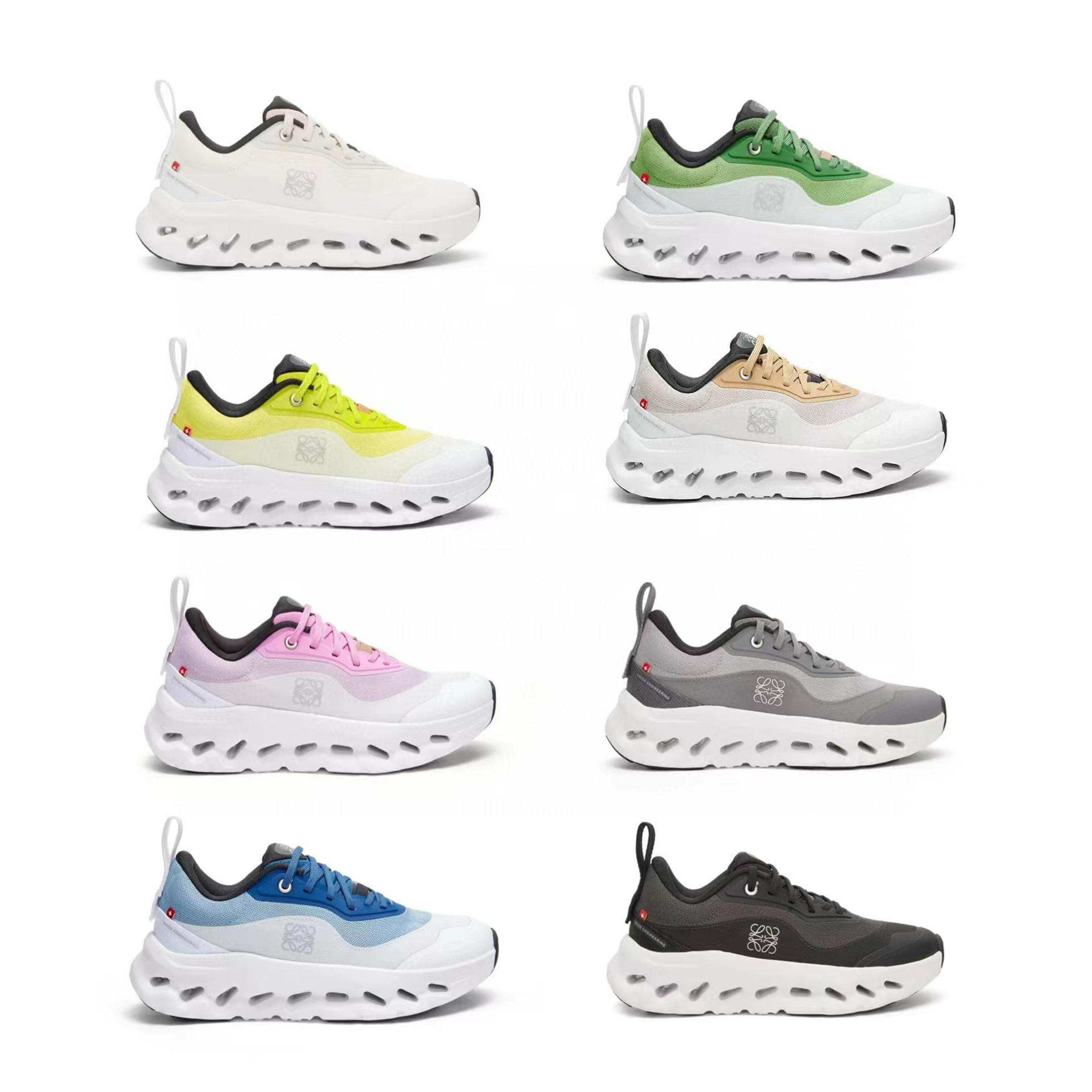 NIGO LOEWE x On Cloudtilt 2.0 Women's Solid Color Mesh Fabric Round Toe Lace Up Low Top Casual Sneakers Shoes #nigo72939