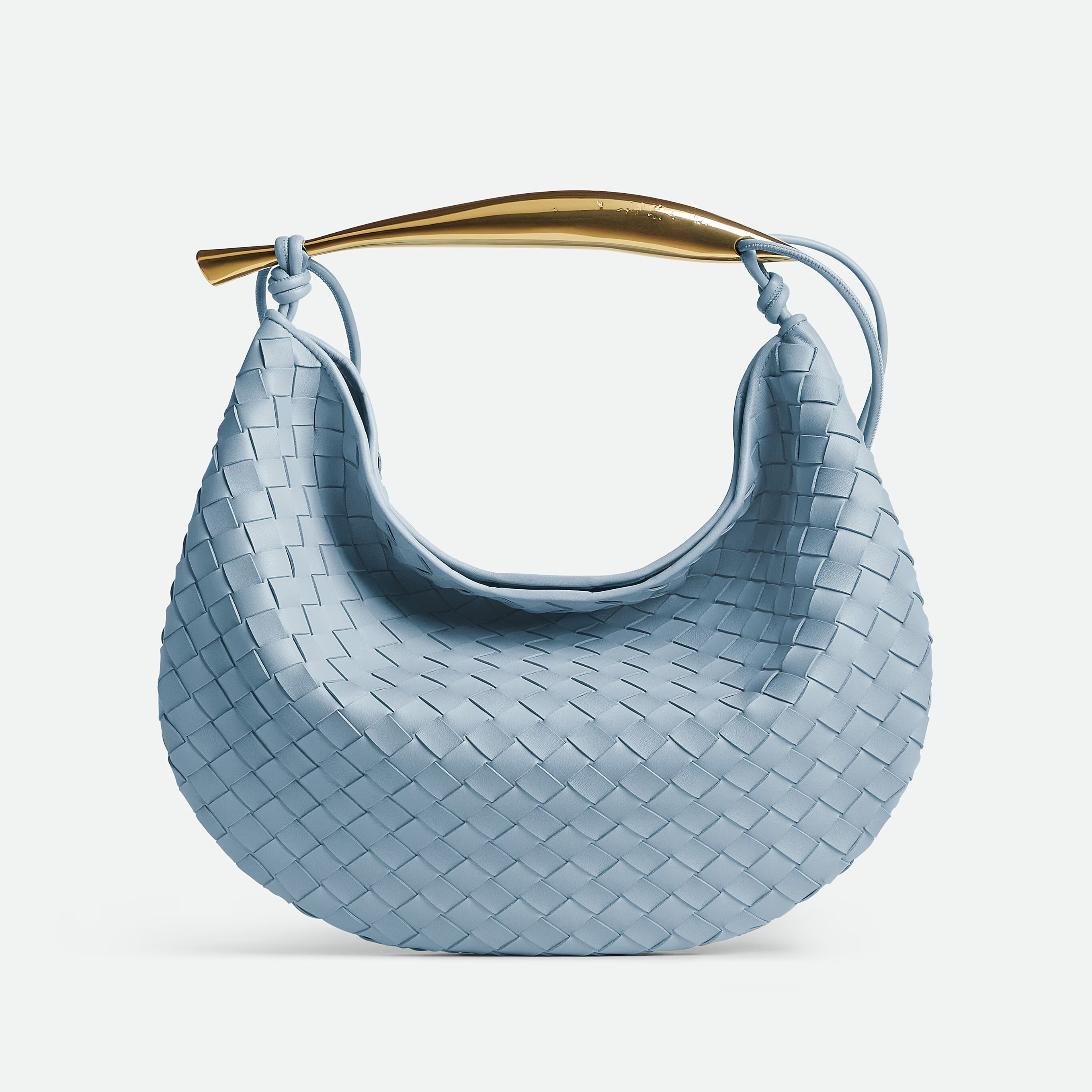 NIGO Bottega Veneta Women's Solid Color Woven Magnetic Clasp Closure Sheepskin Half Moon Bag Casual Sardine Tote Bag 754988VCPP11728 Ngvp #nigo9217