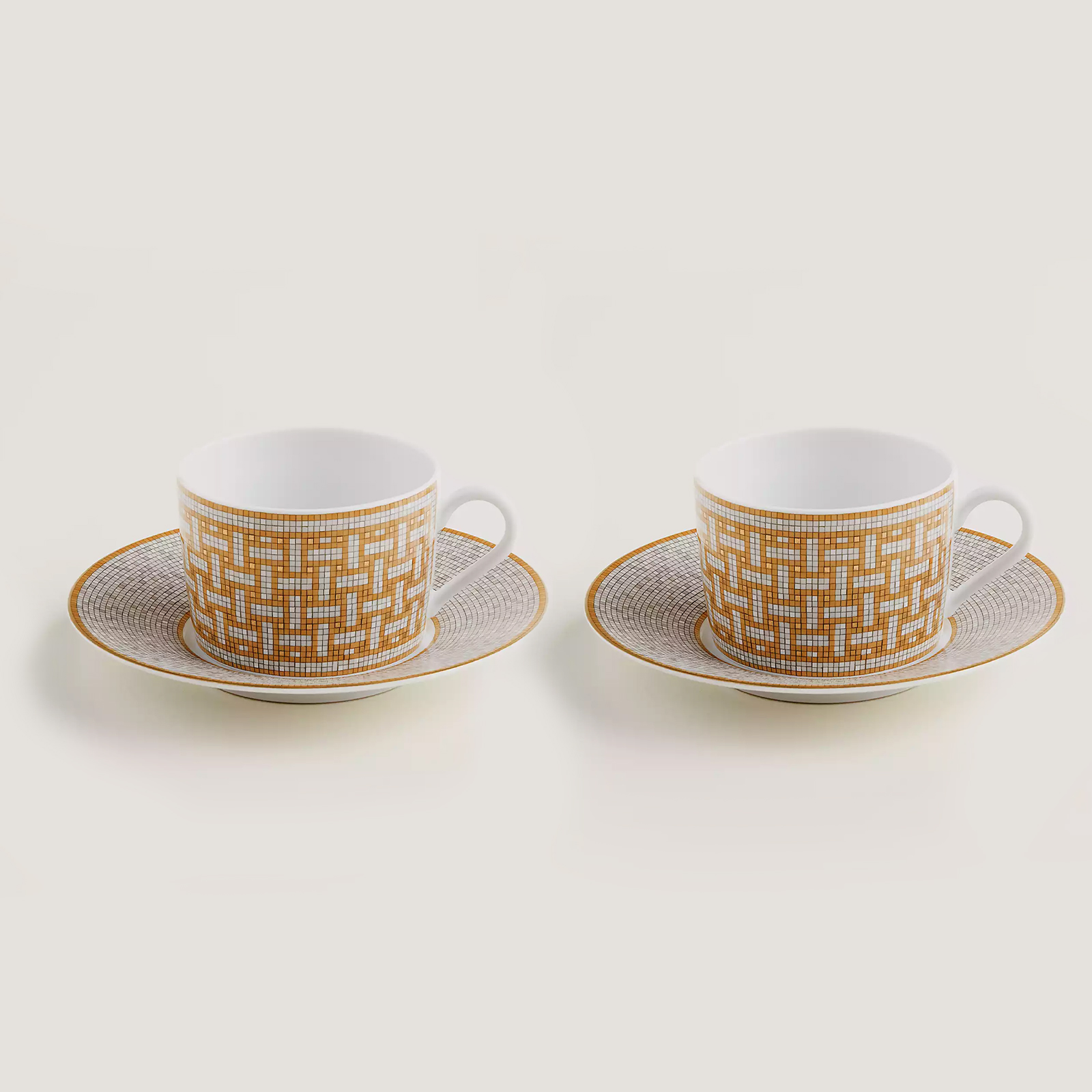 NIGO Hermes Classic Fashion 24 Gold Mosaic Series Light Luxury Style Bone China Coffee Cup & Saucer Set Accessories #nigo71589