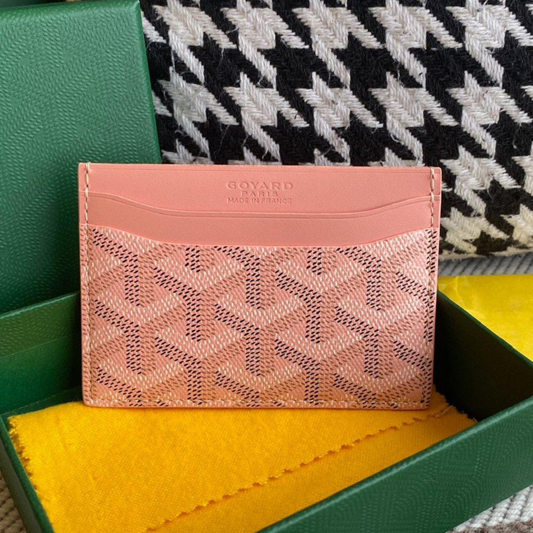 NIGO Goyard Men's And Women'S Saint-Sulpice Series Geometric Pattern Printing Color Blocking Card Holder Canvas With Calfskin Double-Sided Card Case Bags #nigo71587