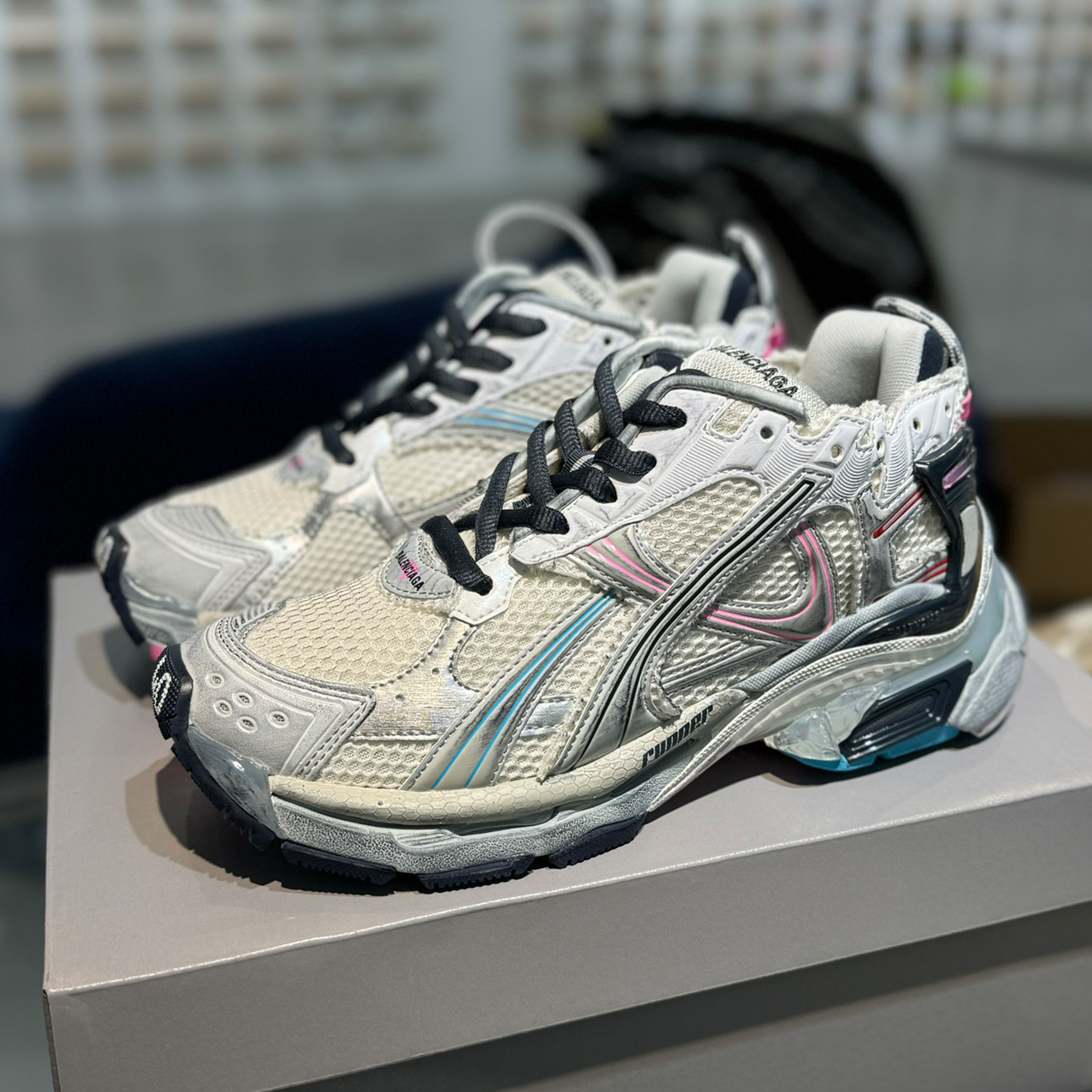 NIGO Balenciaga Runner Sneaker 2.0 Men's Women's 7.5 Generation Upgraded Low-top Retro Trend Do Old Casual Lace-up Running Shoes Ngvp #nigo9228