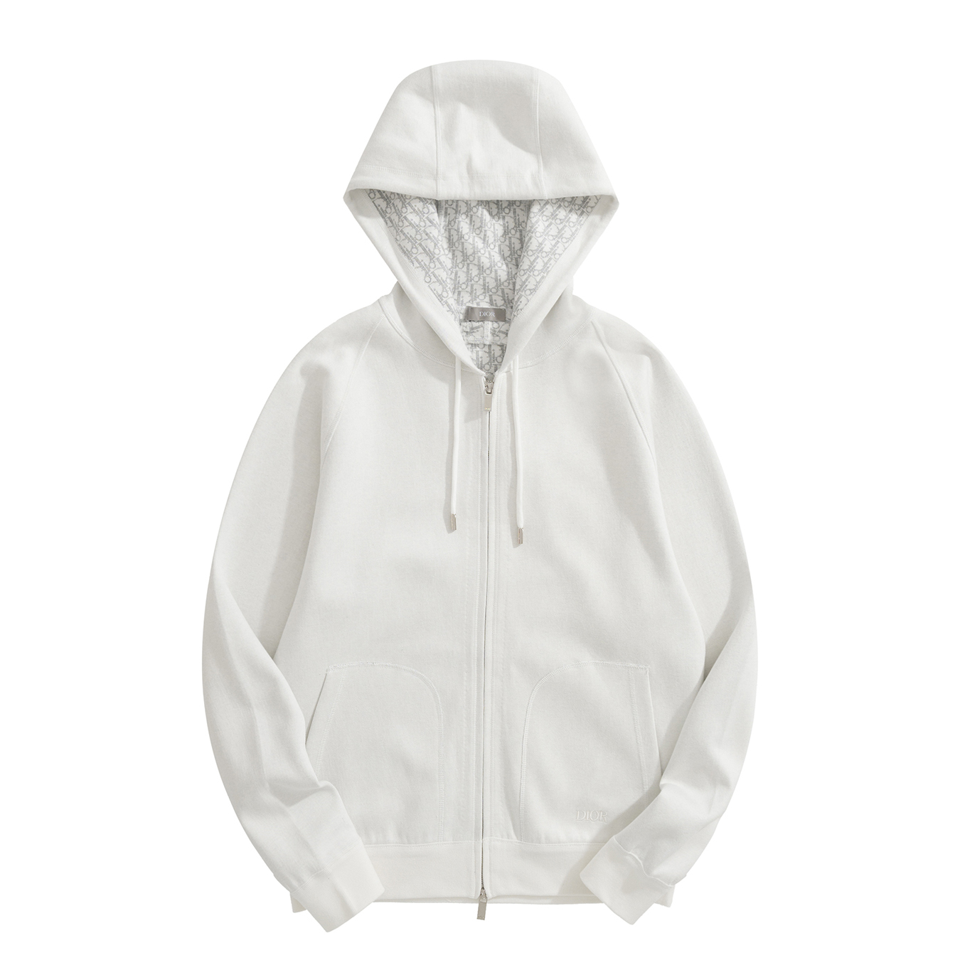 NIGO Dior Men's Spring and Autumn Solid Color Hooded Drawstring Cashmere Zipper Jacket Casual Trousers Pants Set Suit #nigo72952