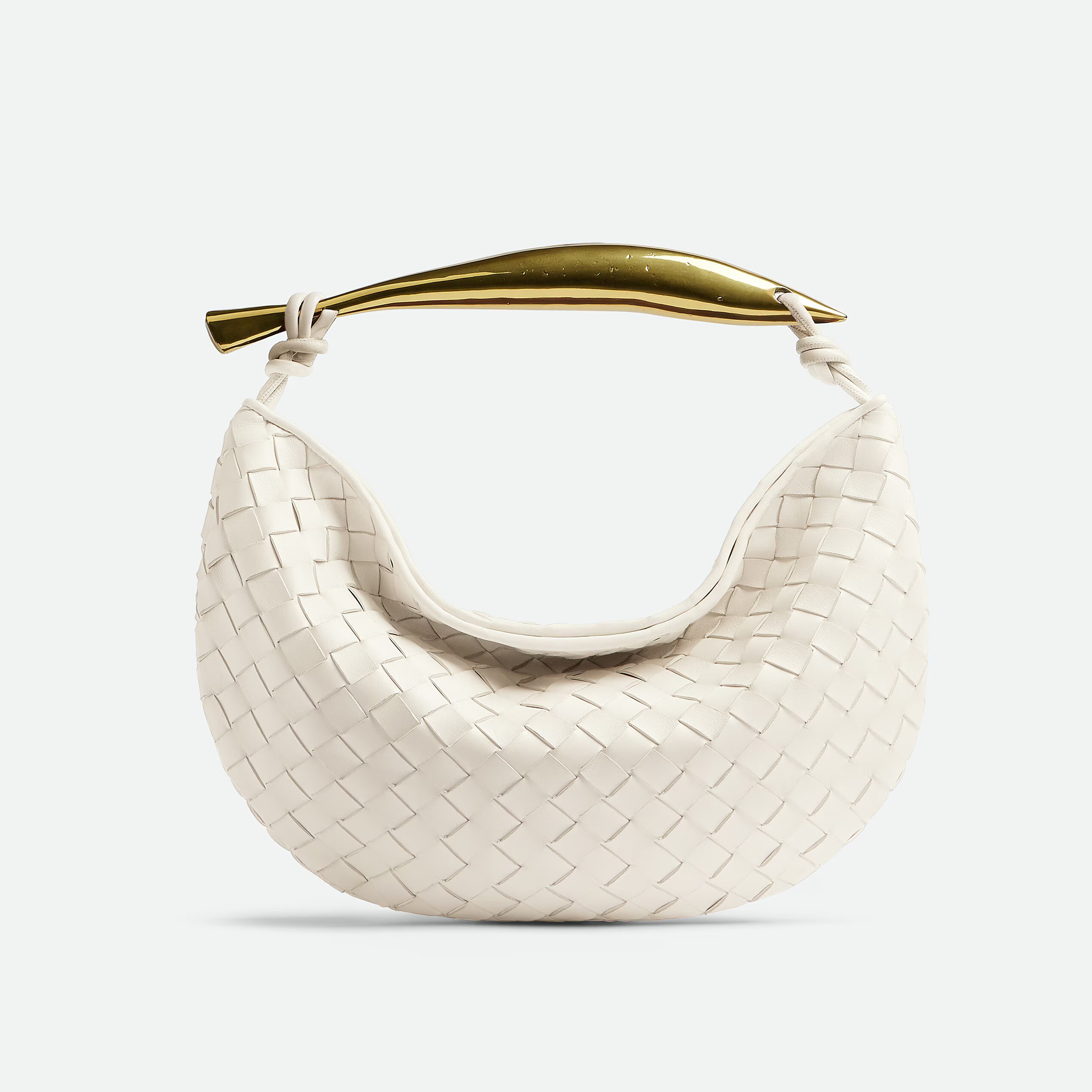 NIGO Bottega Veneta Women's Solid Color Woven Magnetic Clasp Closure Sheepskin Half Moon Bag Casual Sardine Tote Bag 754988VCPP11728 Ngvp #nigo9217