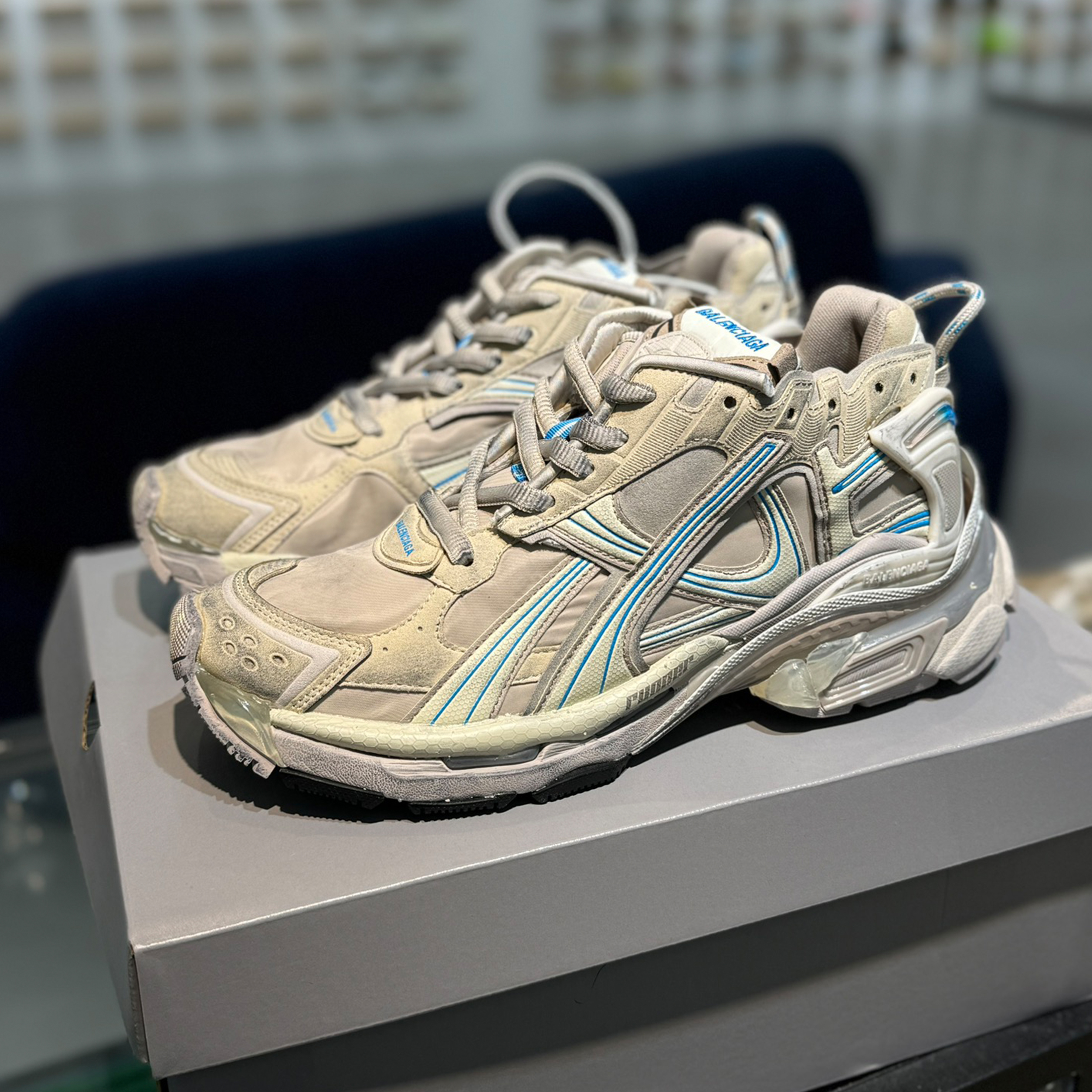 NIGO Balenciaga Runner Sneaker 2.0 Men's Women's 7.5 Generation Upgraded Low-top Retro Trend Do Old Casual Lace-up Running Shoes Ngvp #nigo9228