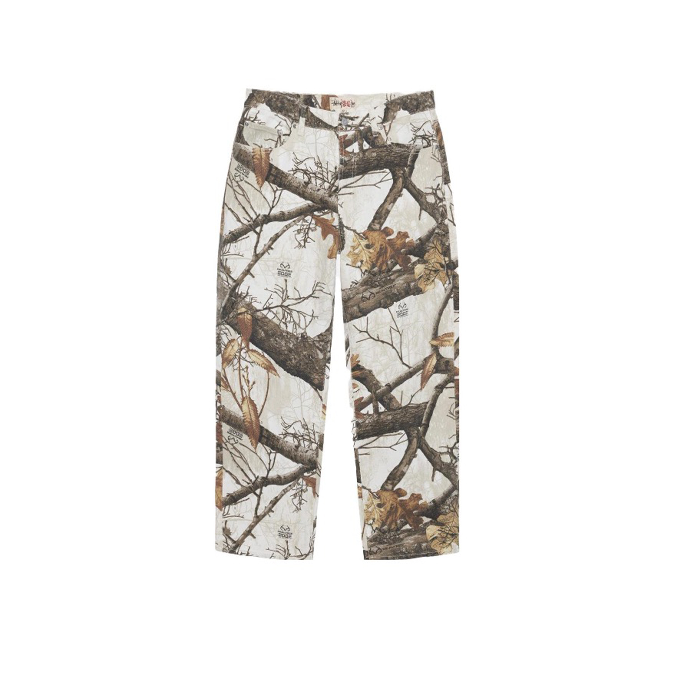 NIGO Stussy Maple Leaf Branches Full Print Straight Leg Denim Work Pants Fashion Casual Colorblocked Straight Leg Pants Ngvp #nigo9234