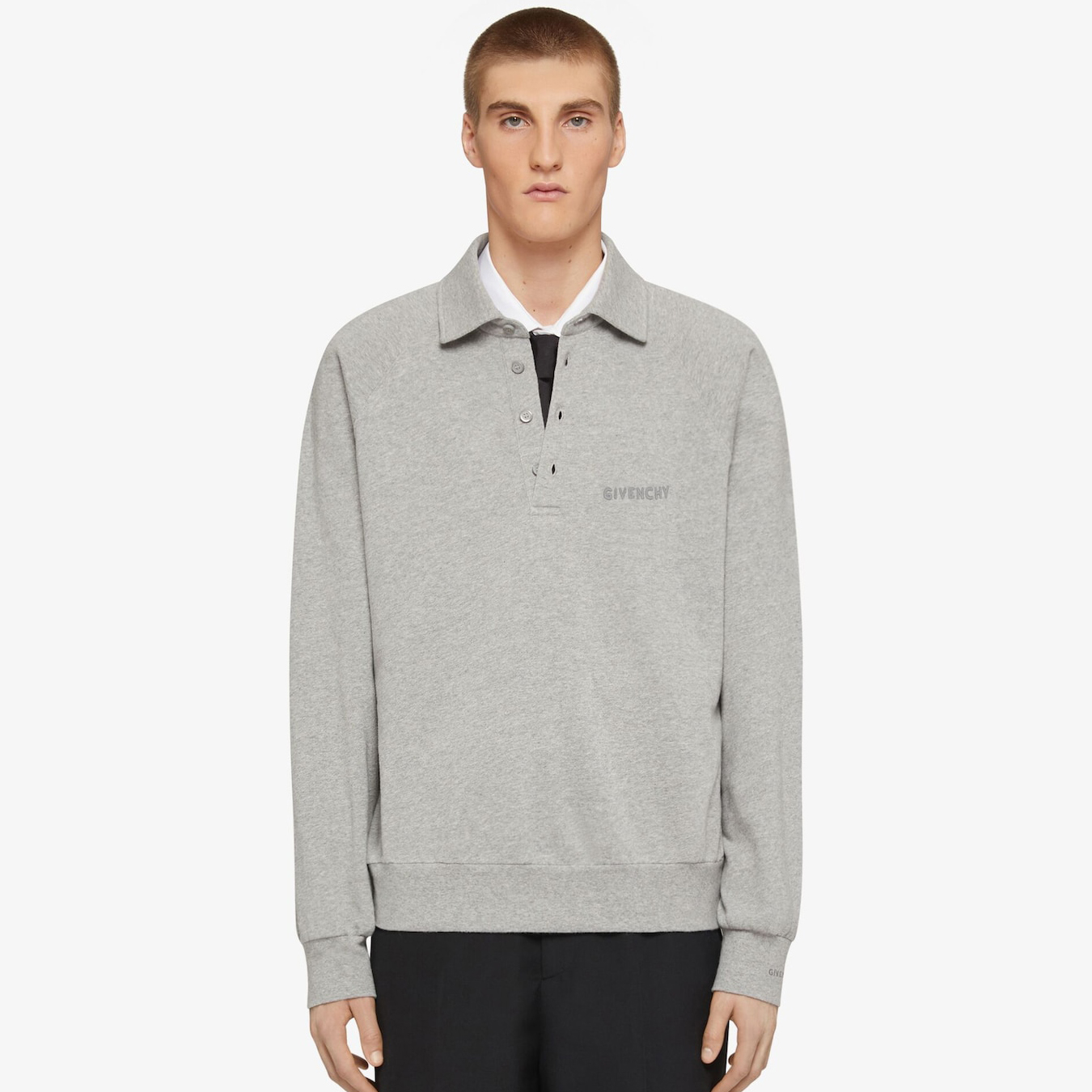 NIGO Givenchy Men's Spring and Autumn Embroidered Letter Printed Polo Neck Straight Long Sleeve Sweatshirt Pullover #nigo72963