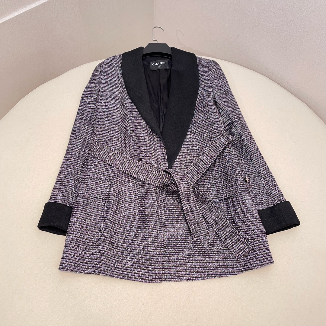 NIGO Chanel Women's Spring And Autumn Colorblocked Checkered Medium-Length Fitted Blazer Jacket Ngvp #nigo9264