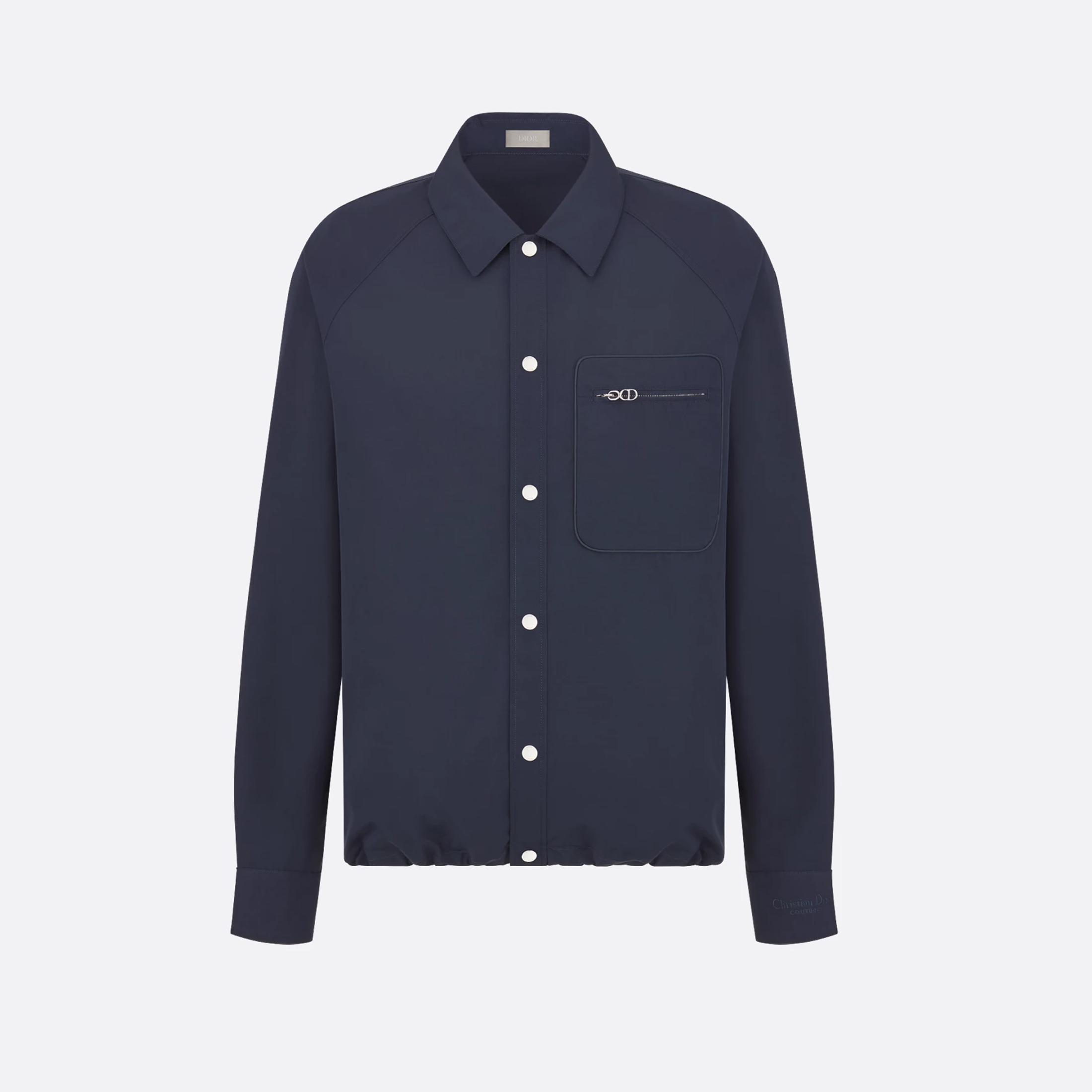 NIGO Dior Men's Shirt Blue Cotton Single Breasted Lapel Long Sleeve Shirt Fashion Pocket Casual Solid Color Shirt Ngvp #nigo9233