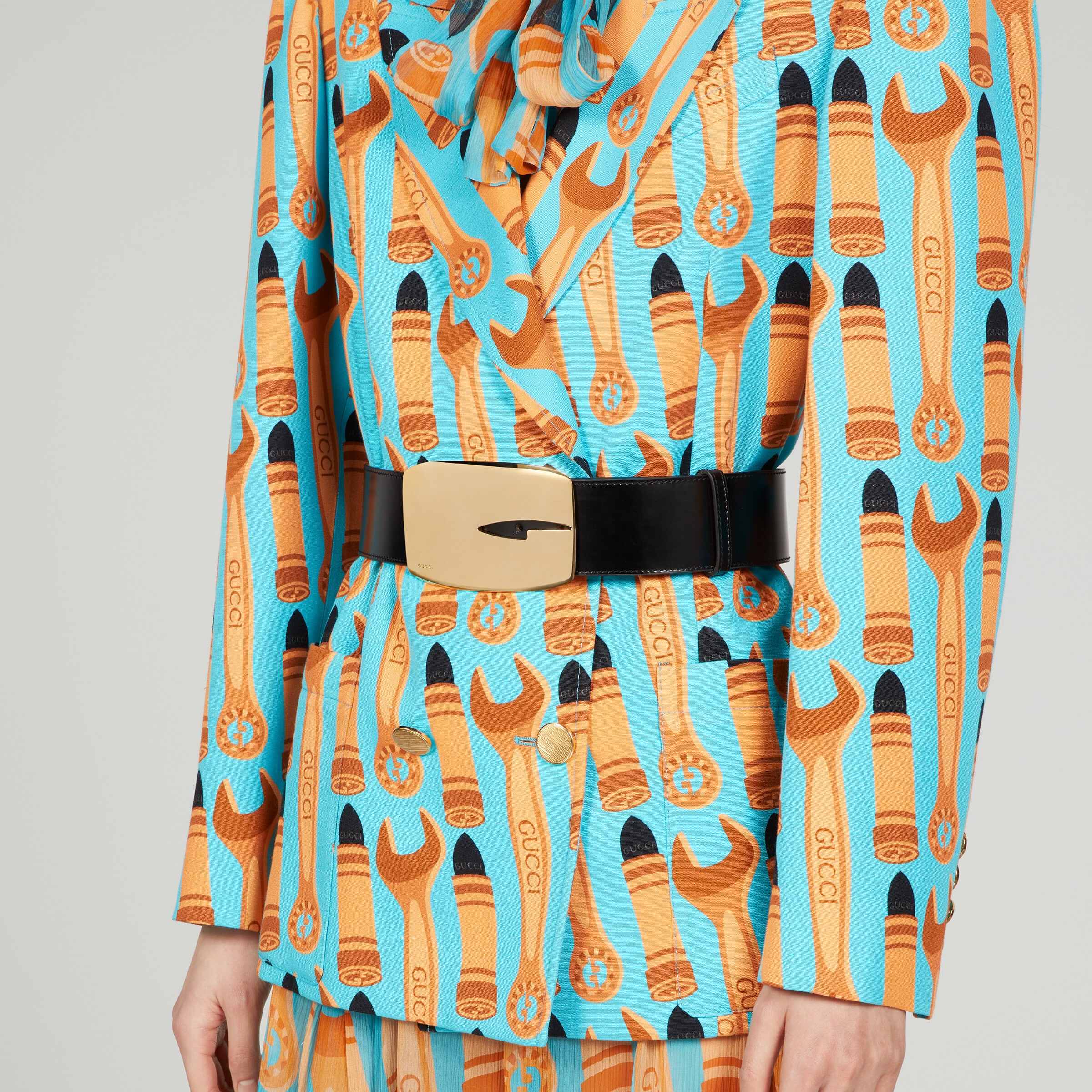 NIGO Gucci Rectangle Letter G Wide Smooth Buckle Belt Cowhide Belt Fashion Luxury Ngvp #nigo5396