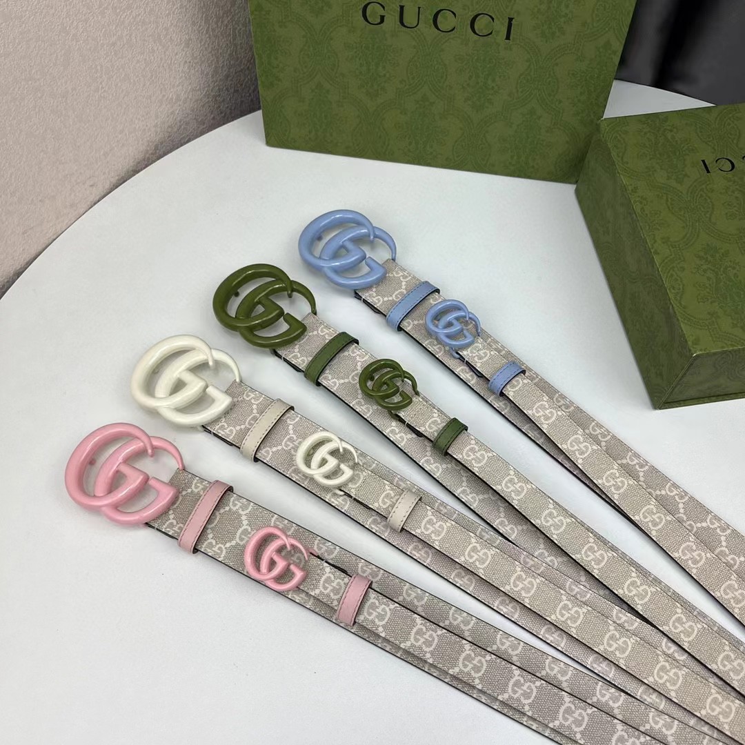 NIGO Gucci Women's GG Shape Smooth Buckle Belt Width 4cm #nigo97478