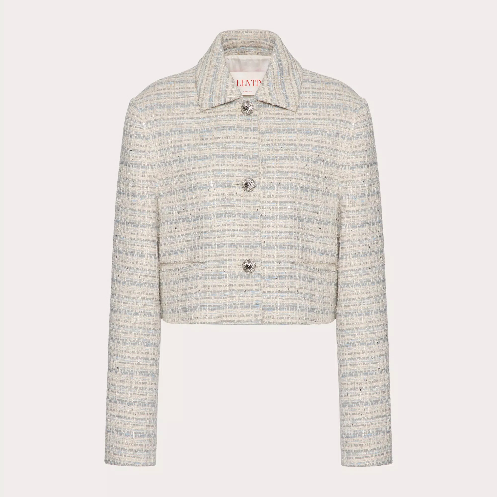 NIGO Valentino Women's Spring And Autumn Solid Color Tweed Single Breasted Lapel Short Long Sleeve Fitted Jacket Ngvp #nigo9265