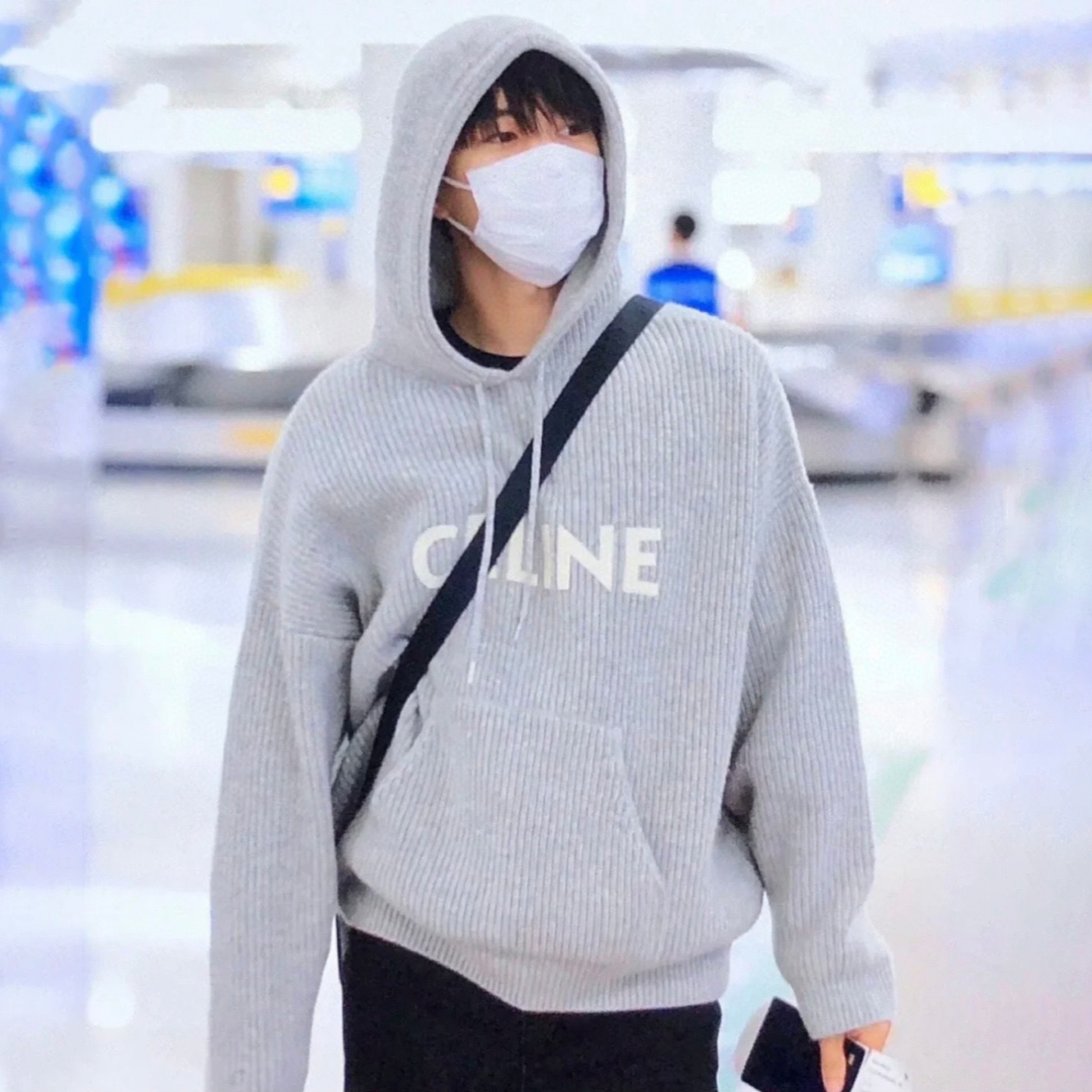 NIGO Celine Men's Spring and Autumn Solid Color Letter Logo Printed Knitted Hooded Sweatshirt #nigo72979