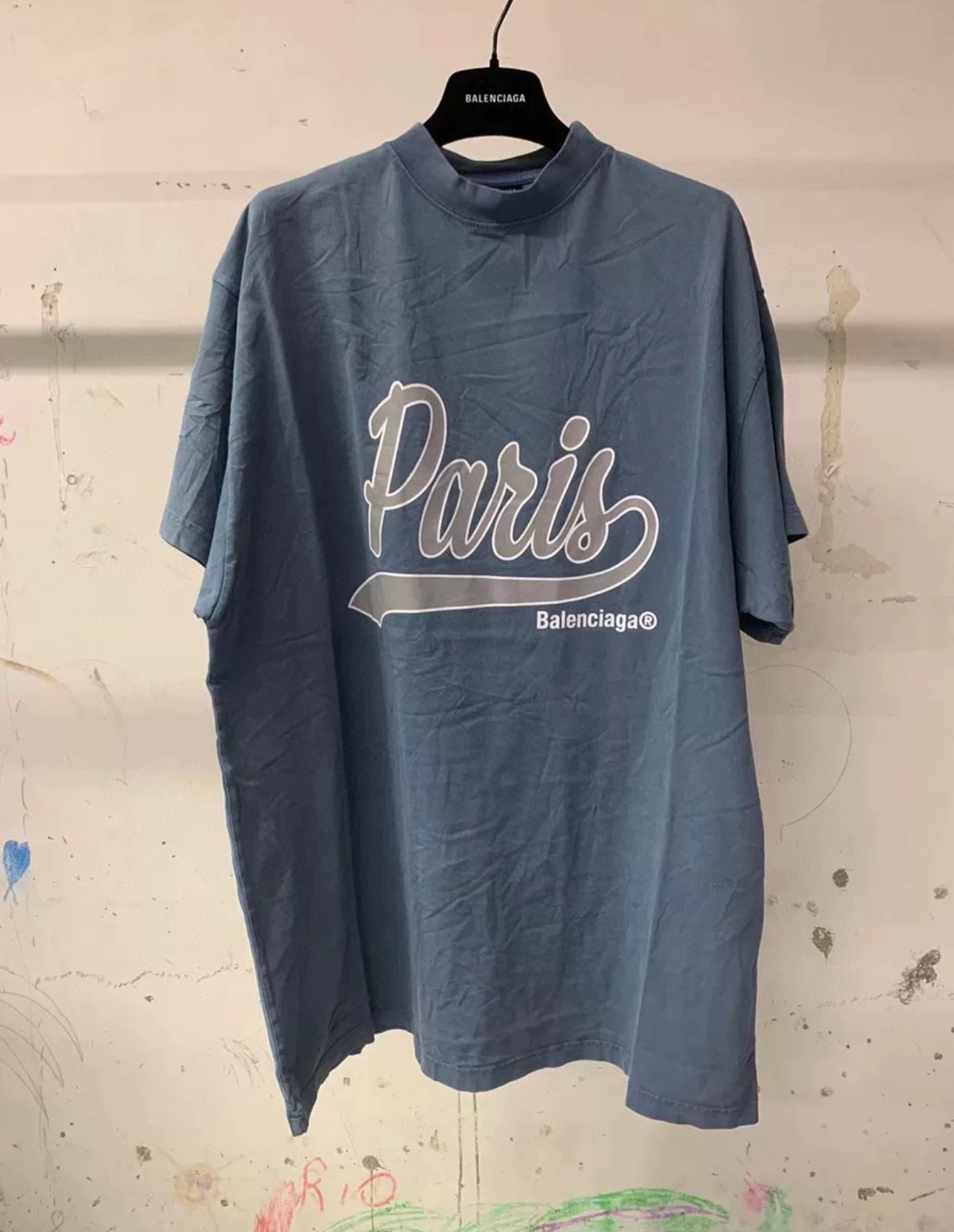 NIGO Balenciaga Men's Summer Letter Logo Print Round Neck Regular Fit Short Sleeve T-Shirt #nigo72973