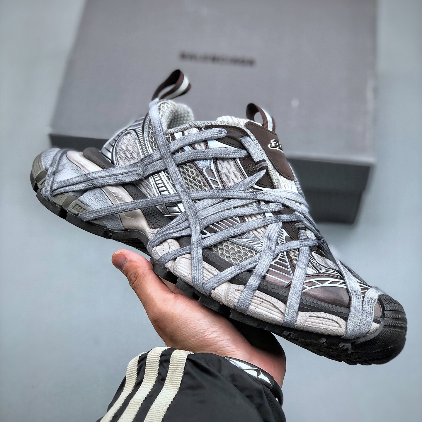 NIGO Balenciaga 3XL Sneakers Men's Retro Aged Thick Bottom Lace Up Low Top Shoes #nigo72974