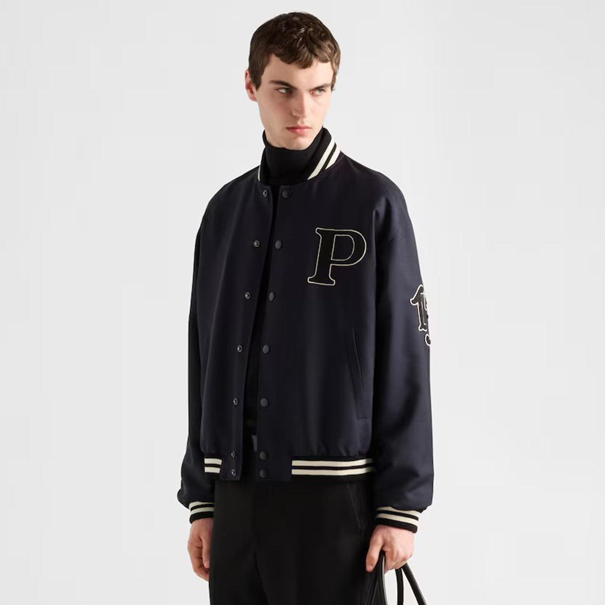 NIGO Prada Men's Spring And Autumn Monogrammed Striped Single Breasted Solid Color Long Sleeve Aviator Jacket Ngvp #nigo9272