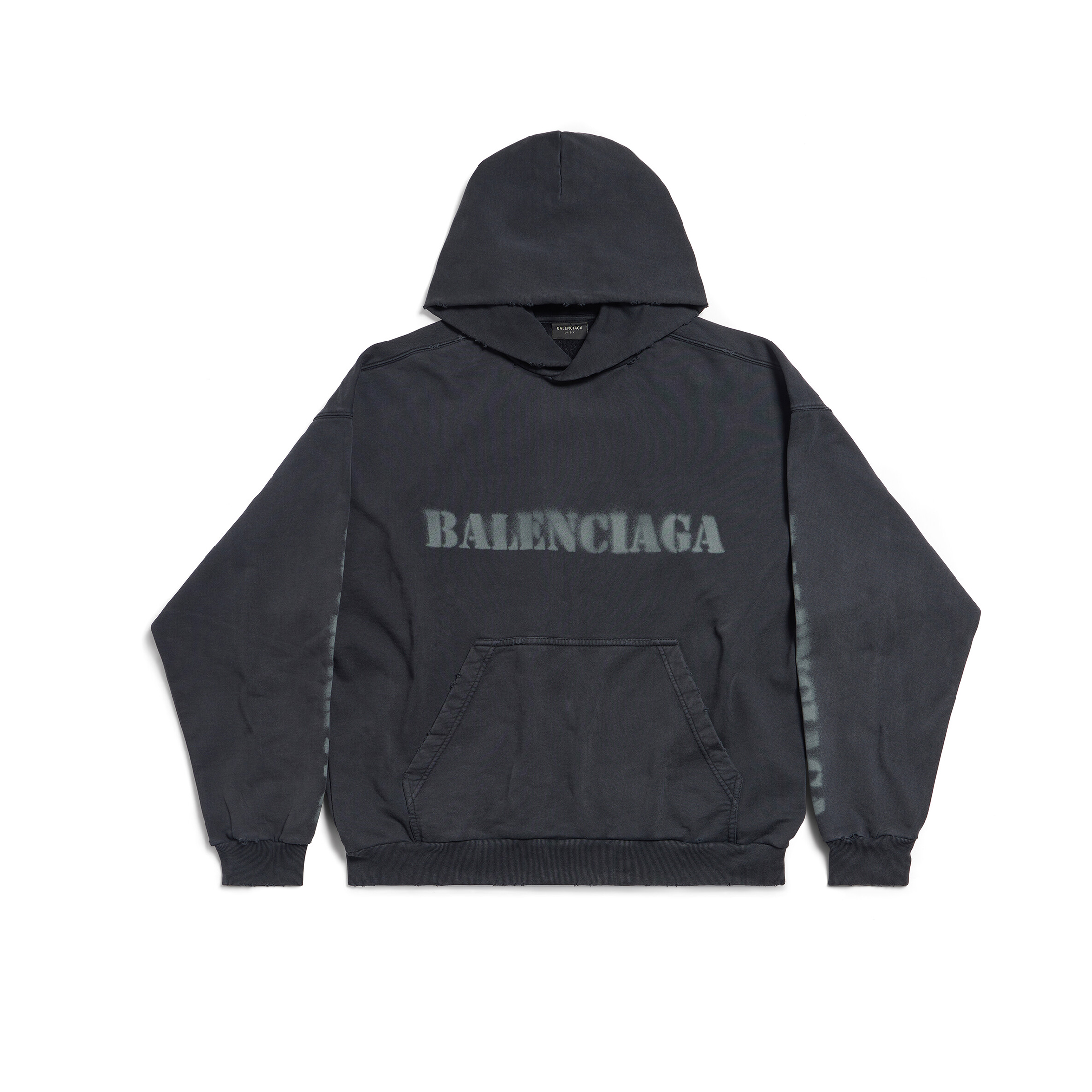 NIGO Balenciaga STENCIL TYPE HOODIE Men's Women's Spring & Fall Medium Fit Hooded Sweatshirt Kangaroo Pocket Print Fashion High Street Retro Trend Pullover Hoodie #nigo71614