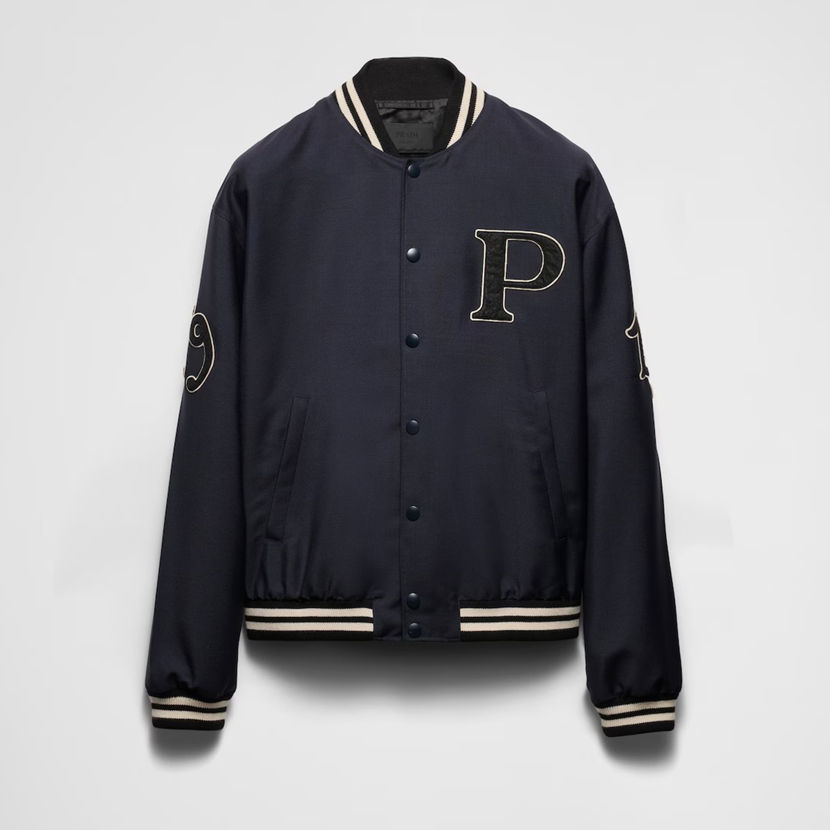 NIGO Prada Men's Spring And Autumn Monogrammed Striped Single Breasted Solid Color Long Sleeve Aviator Jacket Ngvp #nigo9272