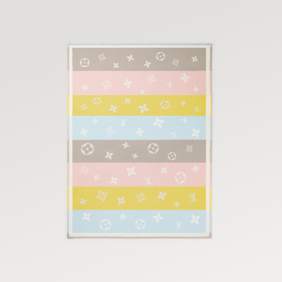 NIGO Louis Vuitton Kid's Comfort MELI-MELO Plaid Multicolor Wool Cashmere Lounge Blanket #nigo31339