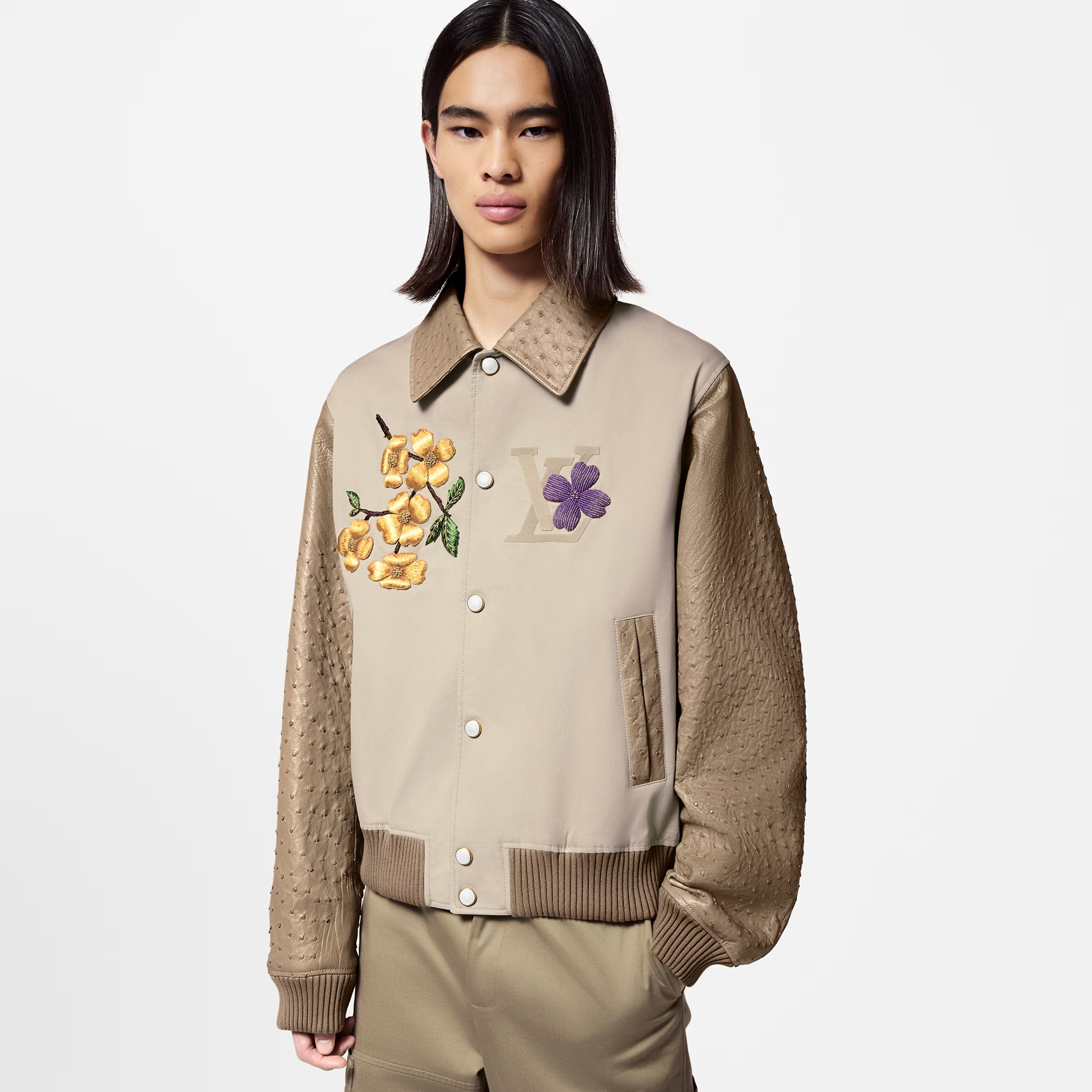 NIGO Louis Vuitton Men's Fall And Winter Floral Letters Embroidery Pattern Single Breasted Long Sleeved Jacket #nigo73111