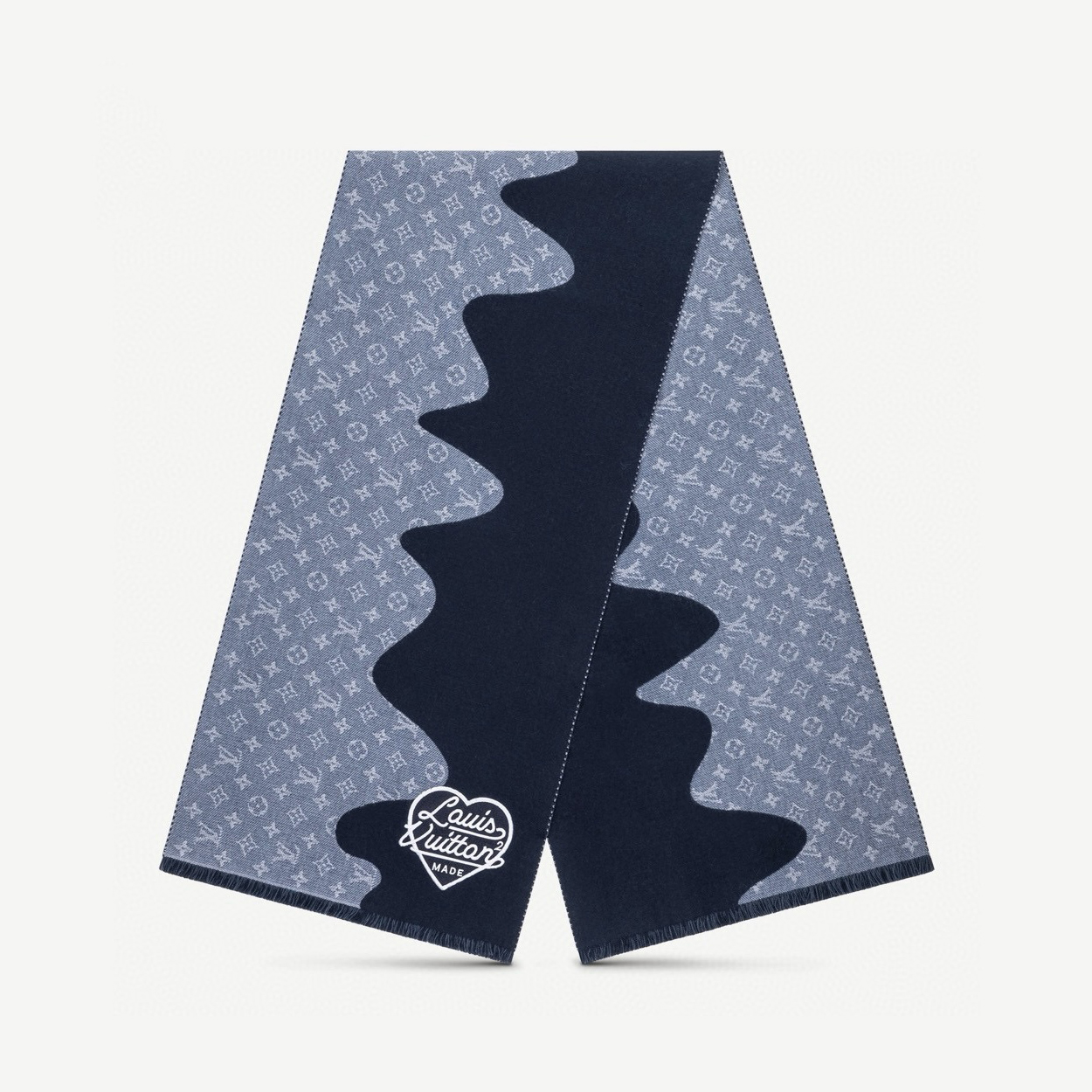 NIGO Louis Vuitton Men's And Women's Solid Color Monogrammed Fringed Wool Pom Pom Scarf #nigo73113