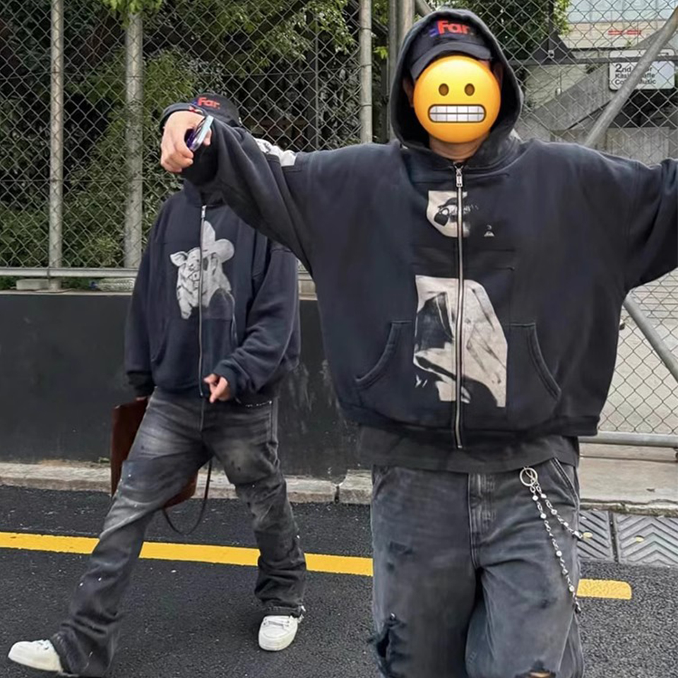 NIGO Enfants Riches Deprimes Men's Women's Spring & Autumn Fitted Pockets Solid Color Long Sleeve Zipper Hooded Sweatshirt Ngvp #nigo9281