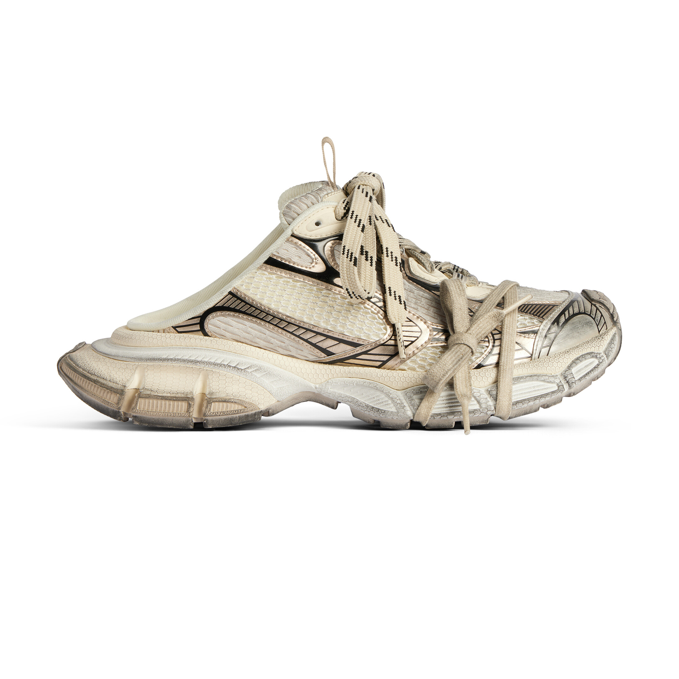 NIGO BALENCIAGA 3XL Mule Trainer Sneakers Men's Women's Mule Shoes Fashion Vintage Aged High Street Half Slippers Sneakers Ngvp #nigo9249