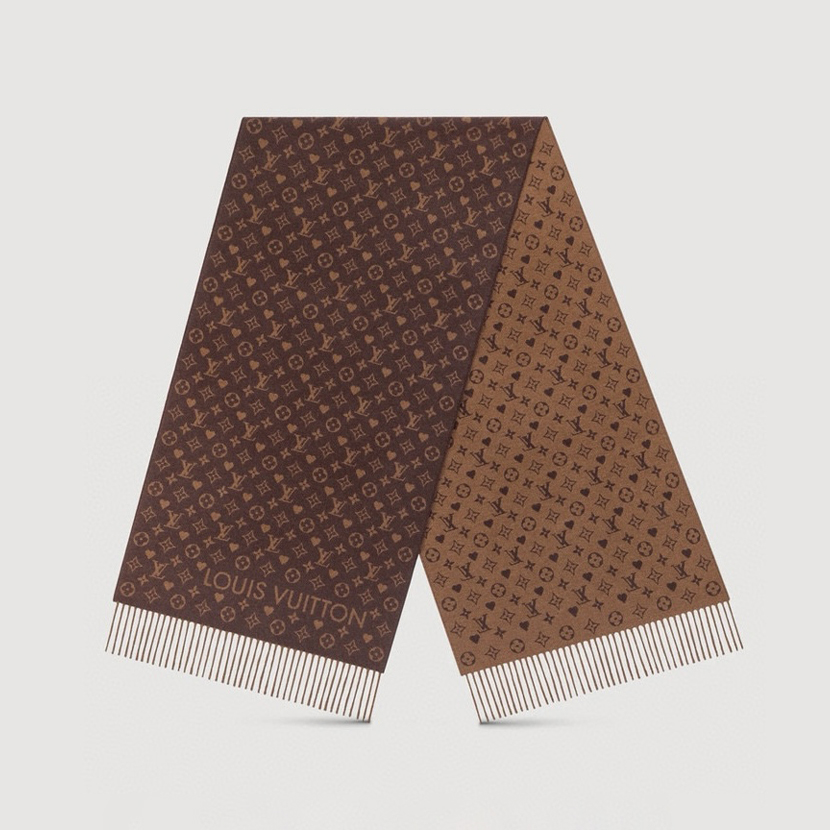 NIGO Louis Vuitton Men's And Women's Solid Color Monogrammed Fringed Wool Pom Pom Scarf #nigo73113